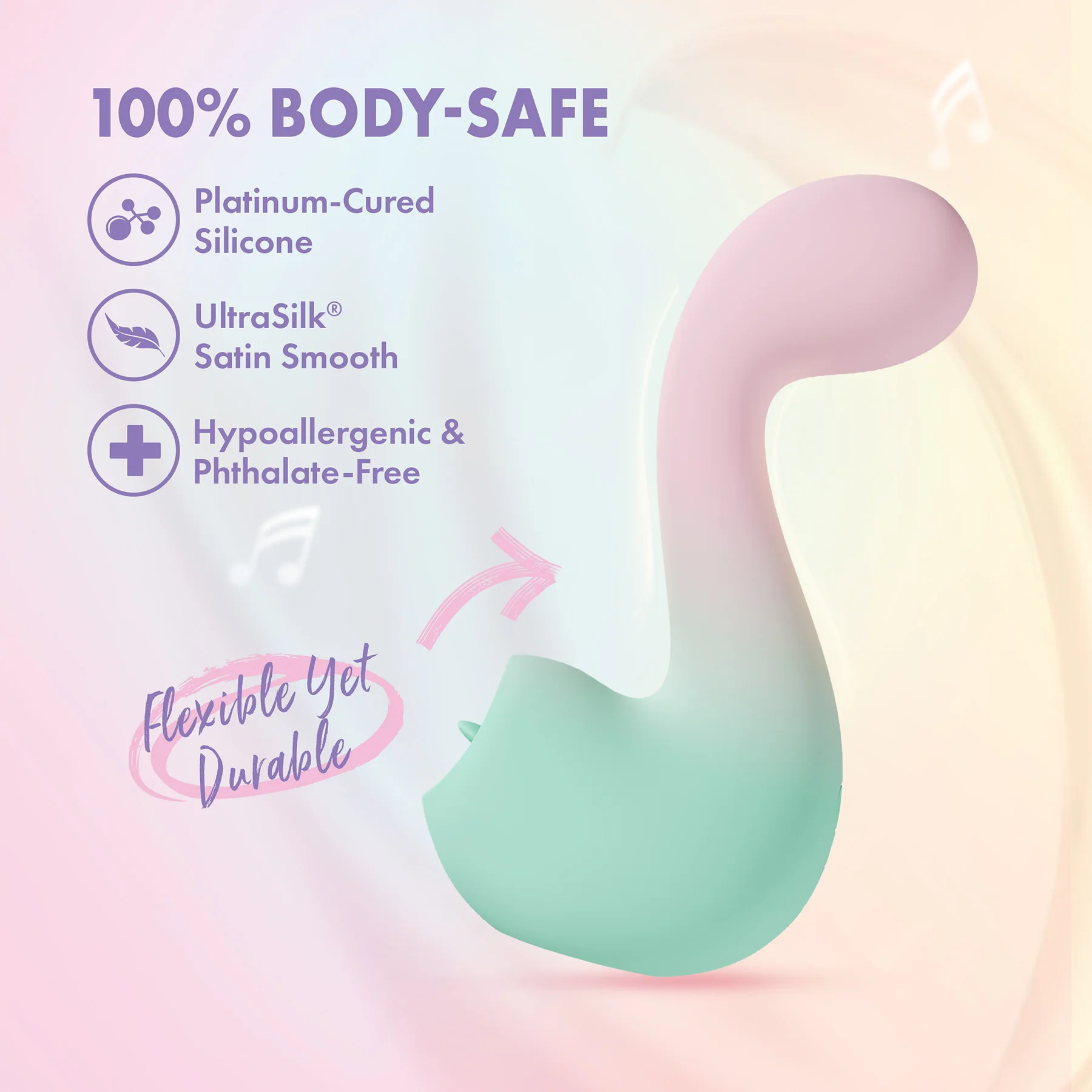 Play With Me Melody Dual-Ended Silicone Clitoral Stimulation Vibrator By Blush - Image 6