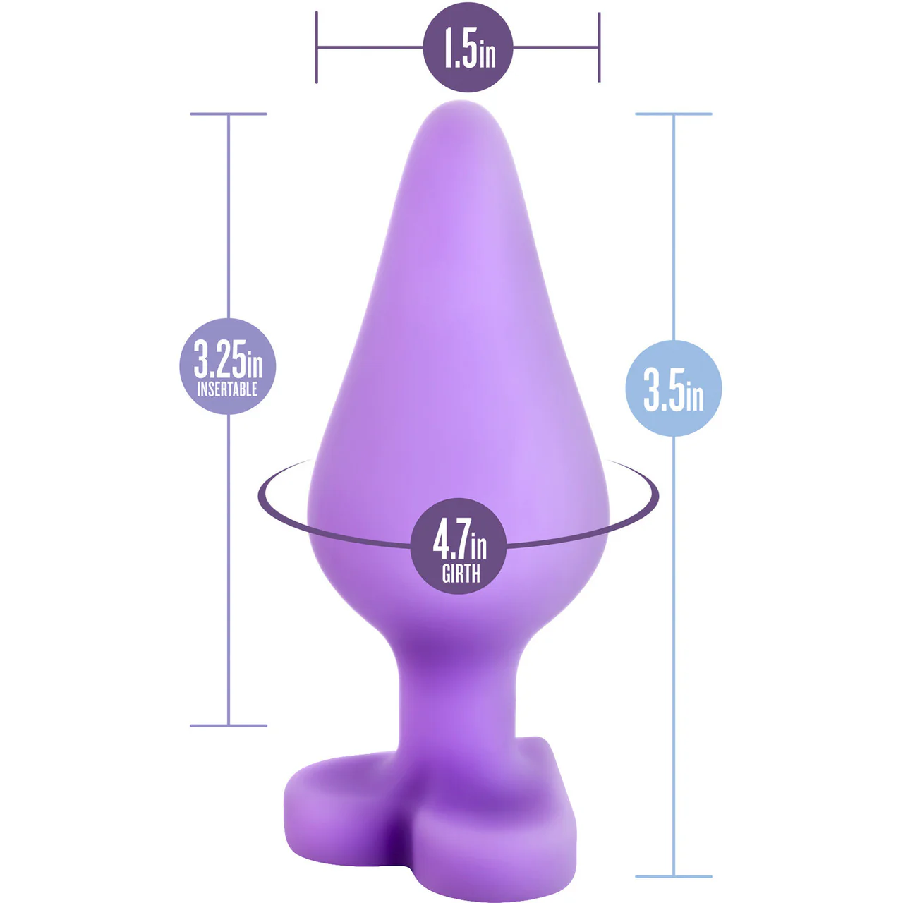 Play With Me Naughty Candy Heart Silicone Butt Plug By Blush - Do Me Now Purple - Image 5
