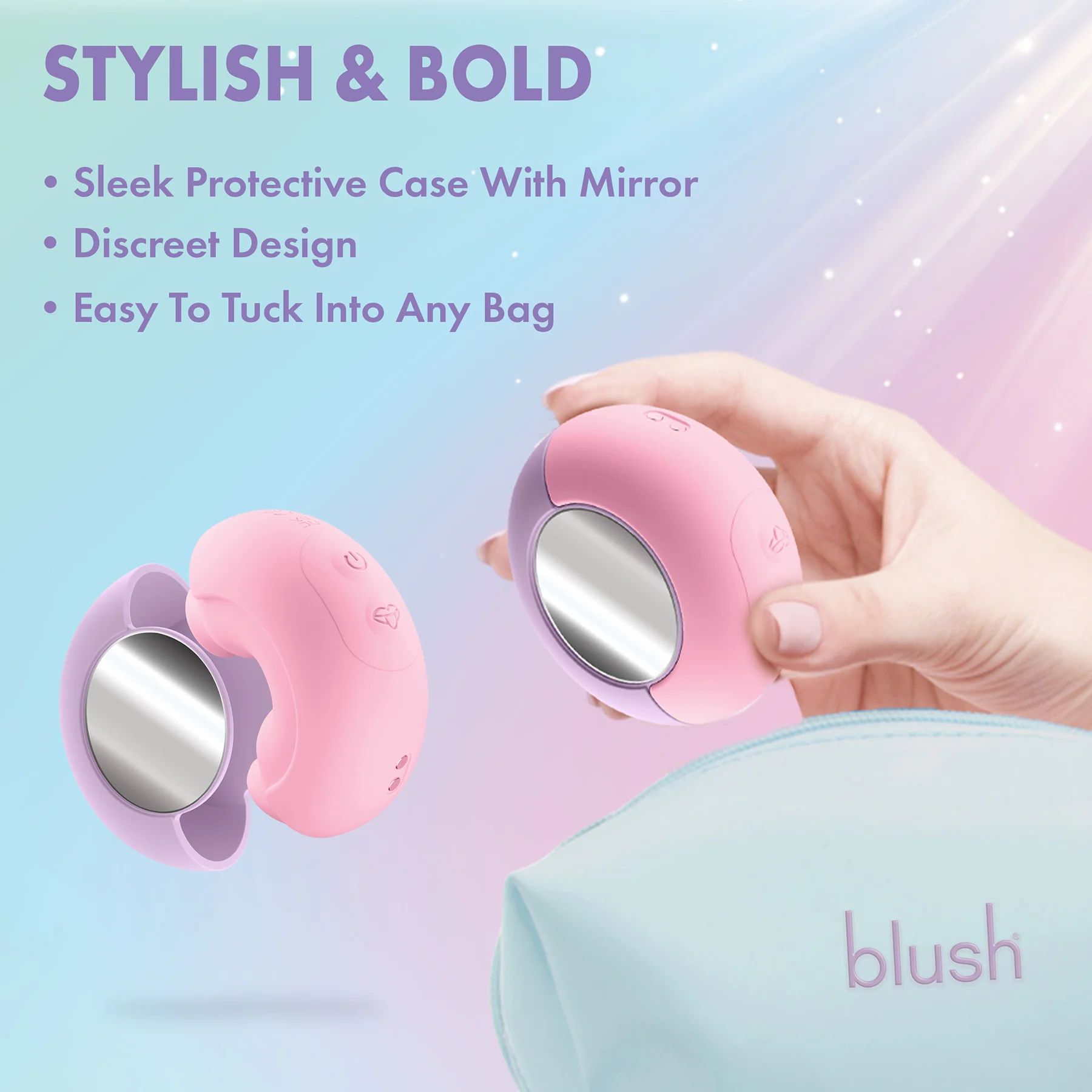 Play With Me Pout & Play Discreet Silicone Double Ended Vibrator By Blush - Image 6