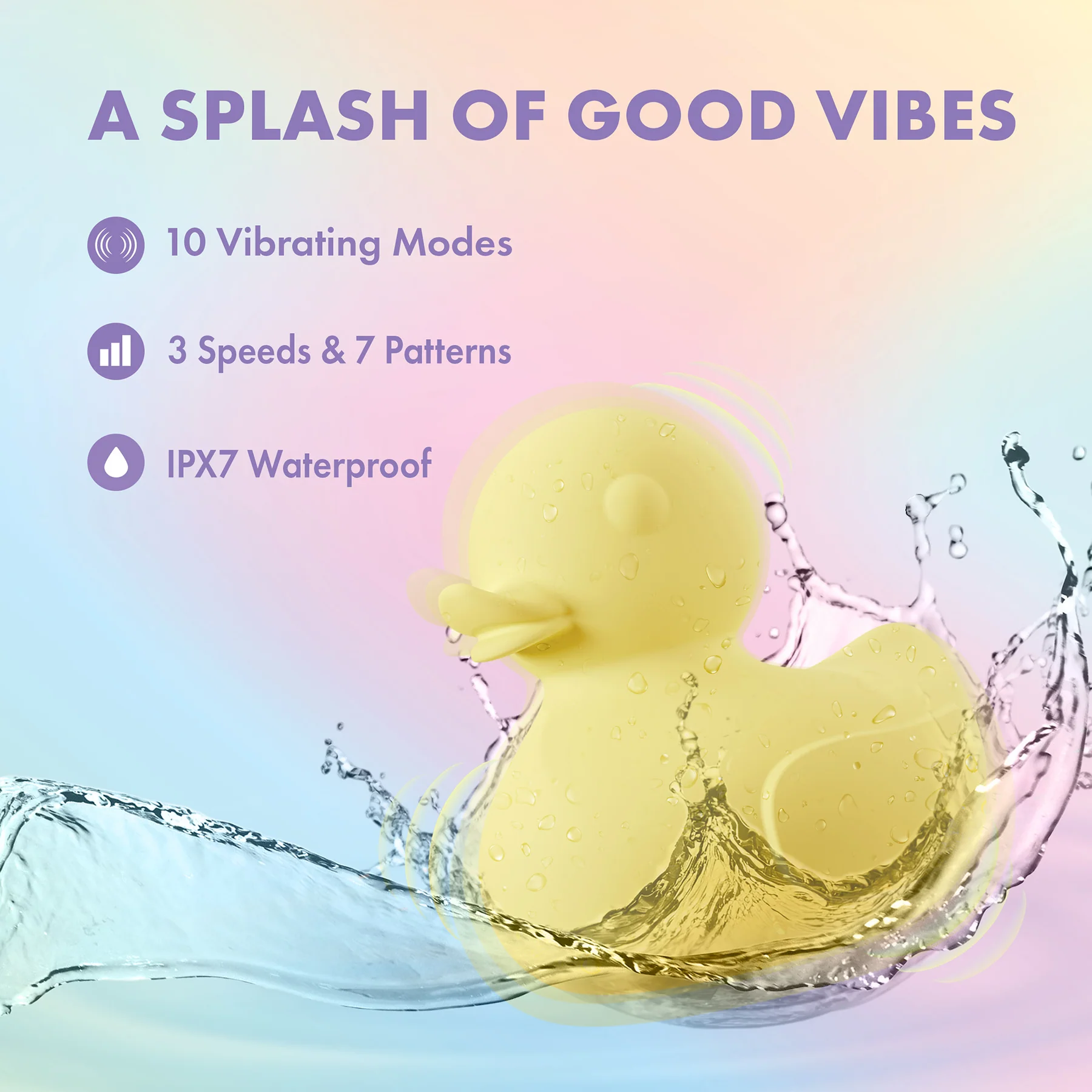 Play With Me Splash Ducky Rechargeable Silicone Vibrator By Blush - Image 2