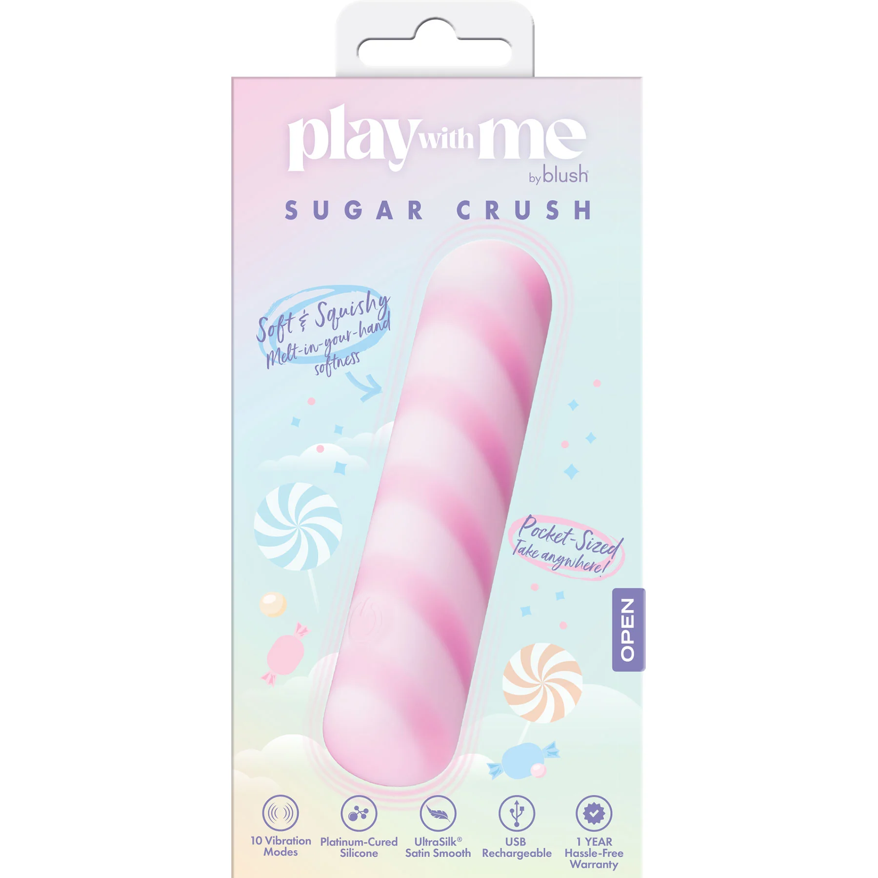 Play With Me Sugar Crush Rechargeable Silicone Bullet Vibrator By Blush - Image 14