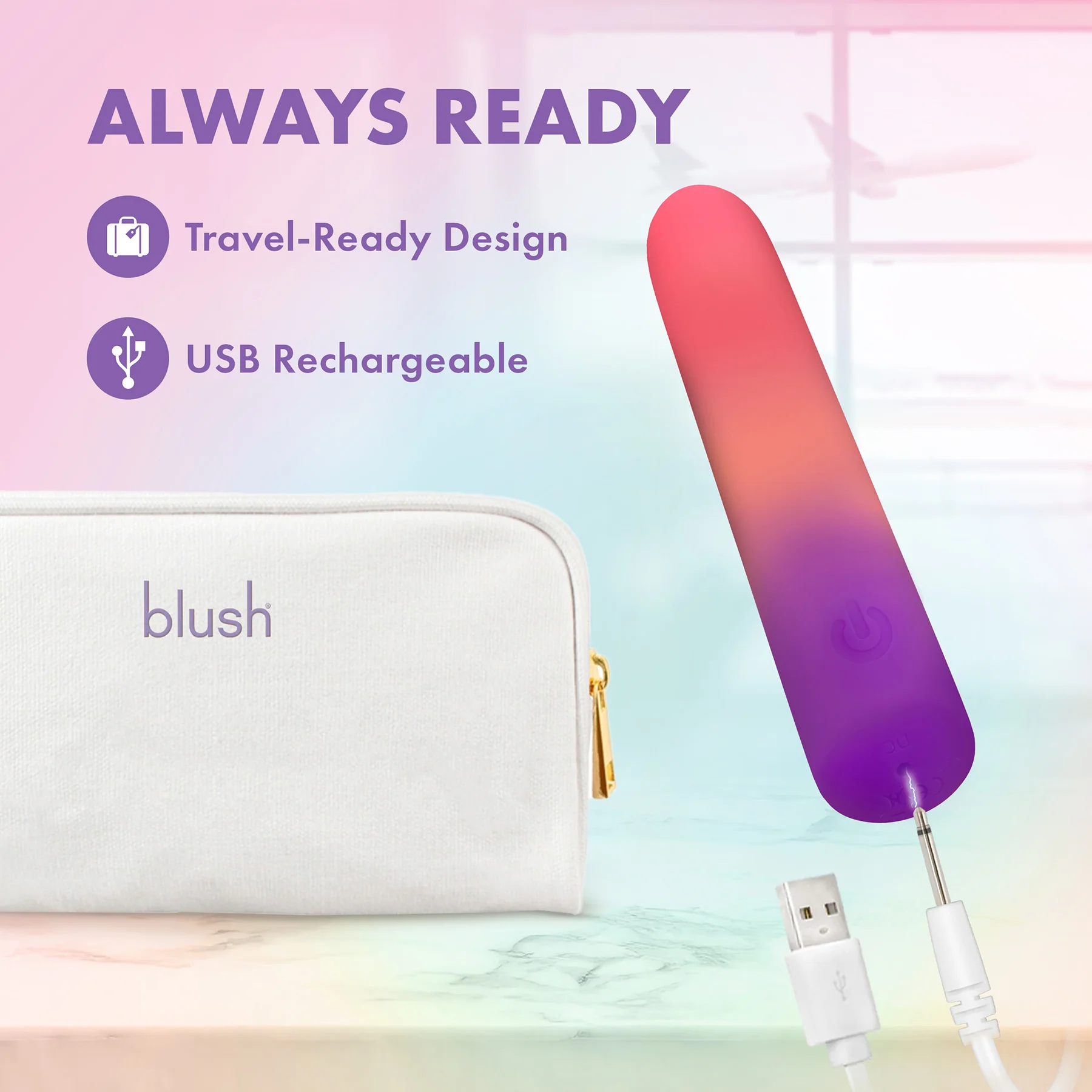 Play With Me Sunset Passion Rechargeable Silicone Bullet Vibrator By Blush - Image 10