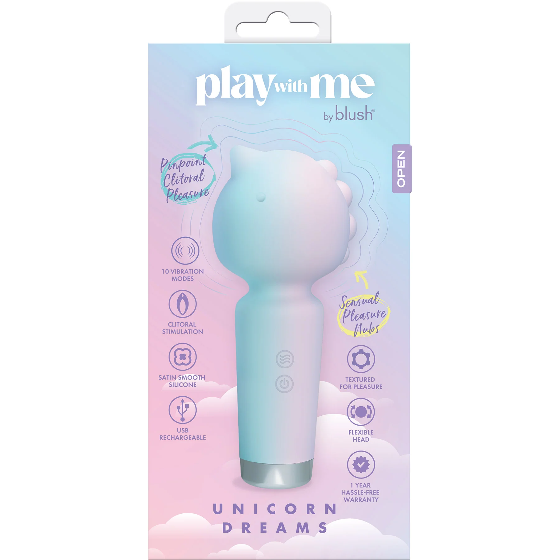 Play With Me Unicorn Dreams Silicone Rechargeable Clitoral Stimulator By Blush - Image 15