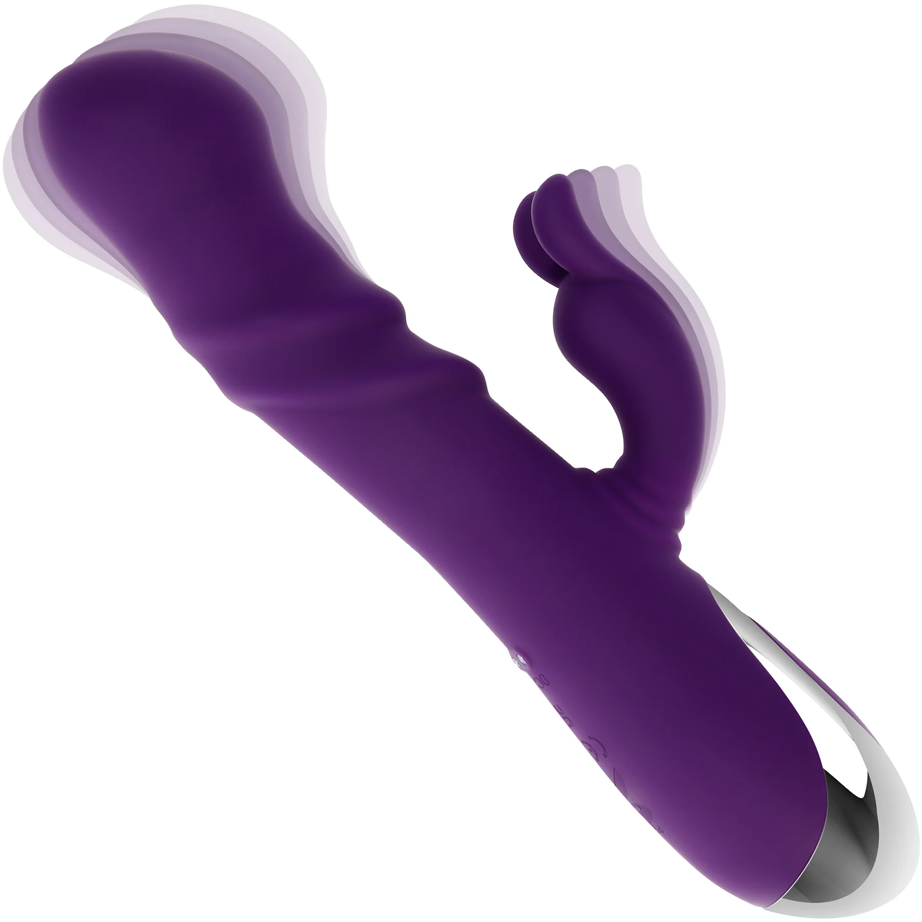 Playboy Pleasure Bunny Punch Silicone Rabbit Vibrator With G-Spot Swirl - Image 3