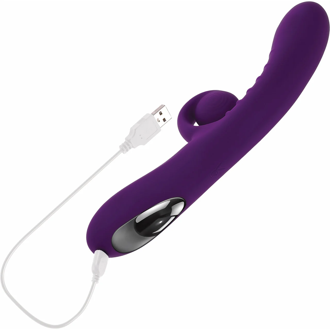 Playboy Pleasure Curlicue Rechargeable Silicone Extendable Spiral Dual Stimulation Vibrator - Image 5