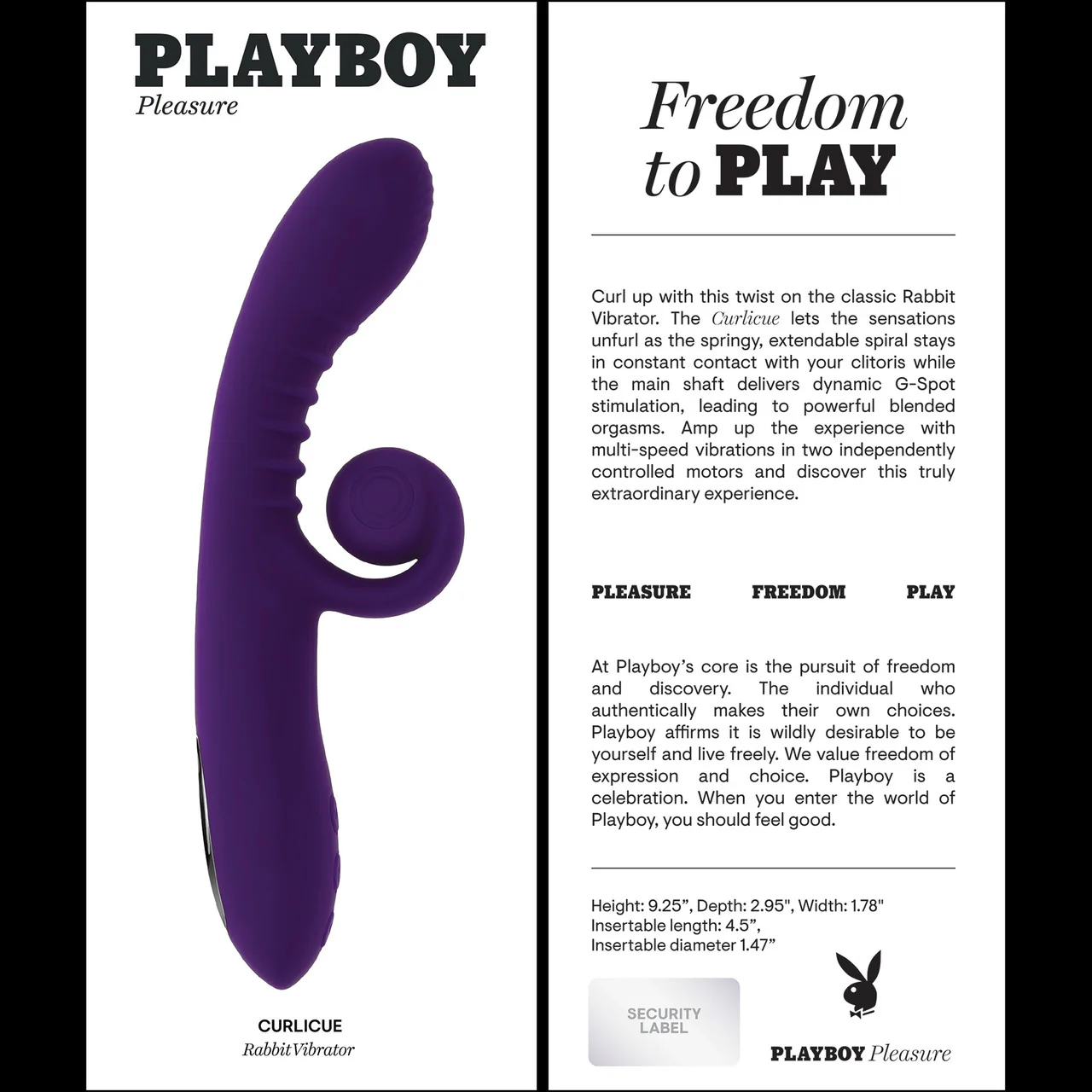 Playboy Pleasure Curlicue Rechargeable Silicone Extendable Spiral Dual Stimulation Vibrator - Image 9