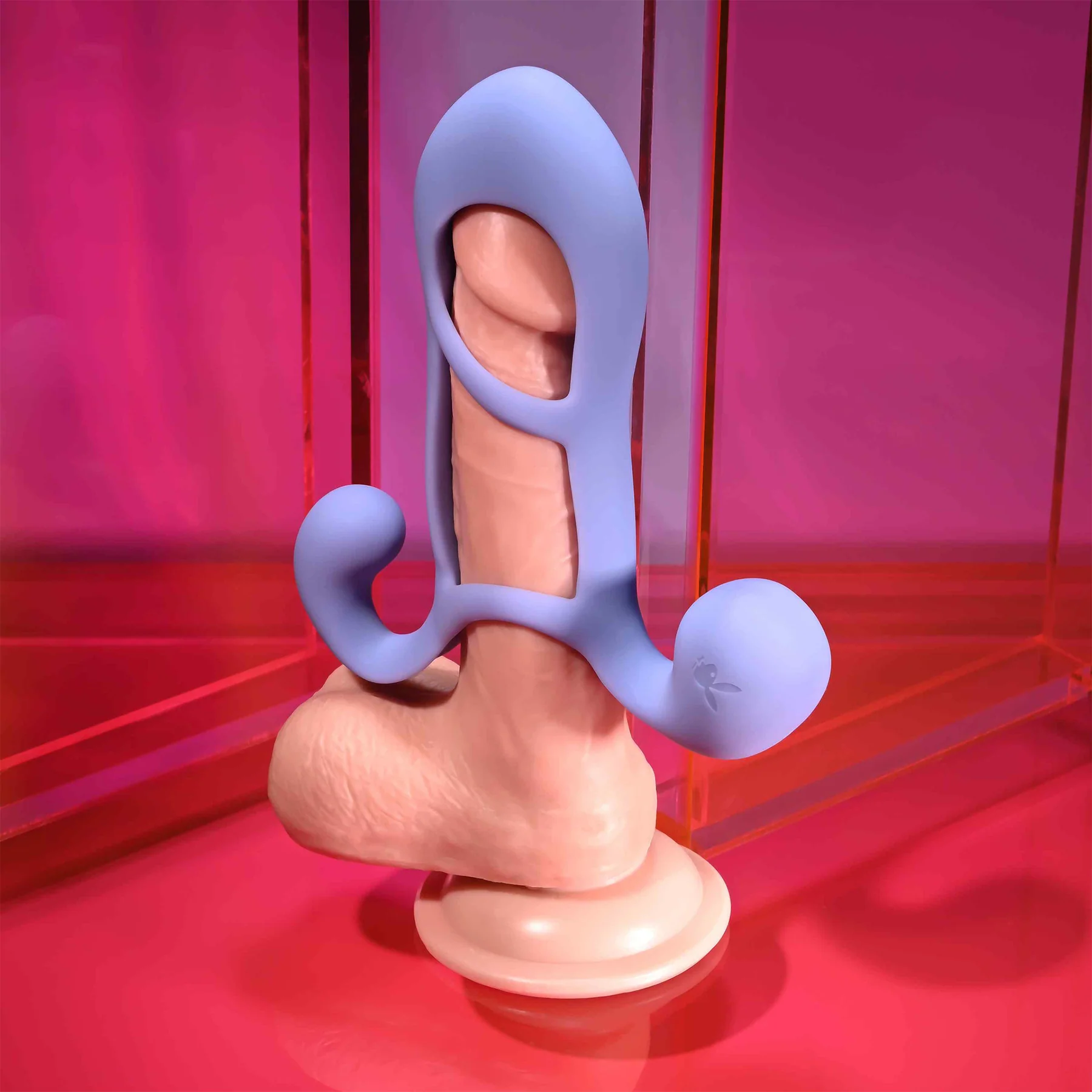 Playboy Pleasure Fantasy Cage Vibrating Silicone Penis Extension - Image 2