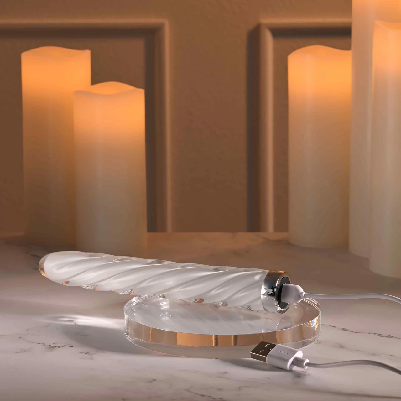 Playboy Pleasure In A Twist Rechargeable Waterproof Glass Vibrator - Image 10