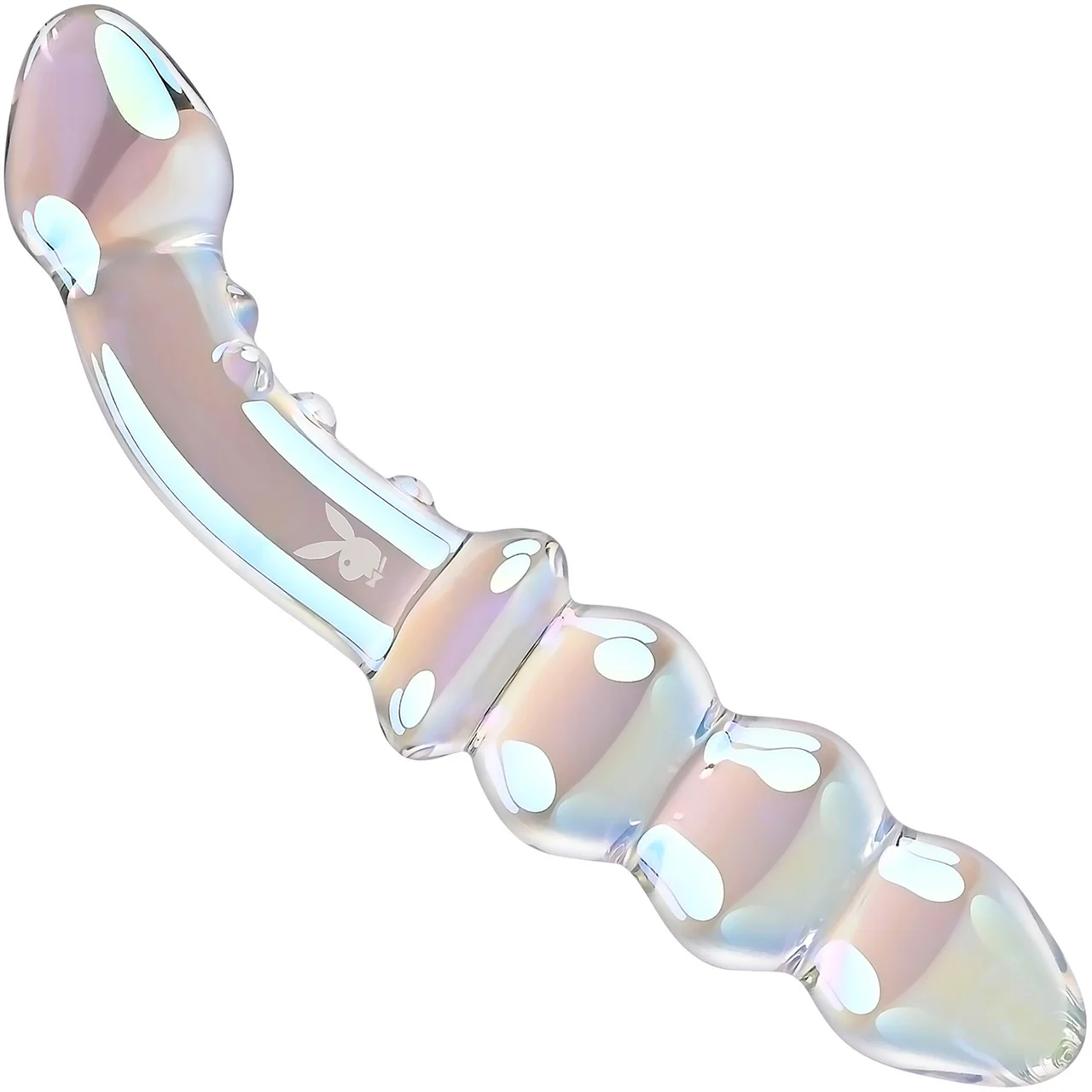 Playboy Pleasure Jewels Double G-Spot Glass Dildo - Image 2