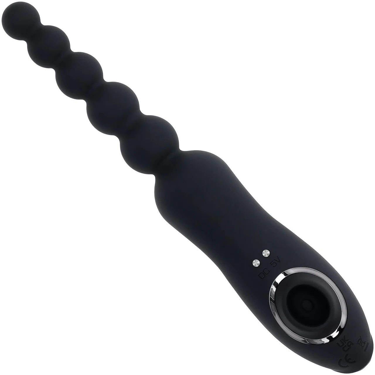 Playboy Pleasure Let It Bead Anal Beads & Clitoral Suction Rechargeable Silicone Dual Purpose Vibrator - Image 2
