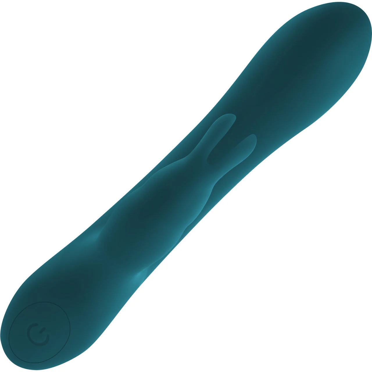 Playboy Pleasure Lil Rabbit Waterproof Rechargeable Silicone Dual Stimulation Vibrator - Teal - Image 7