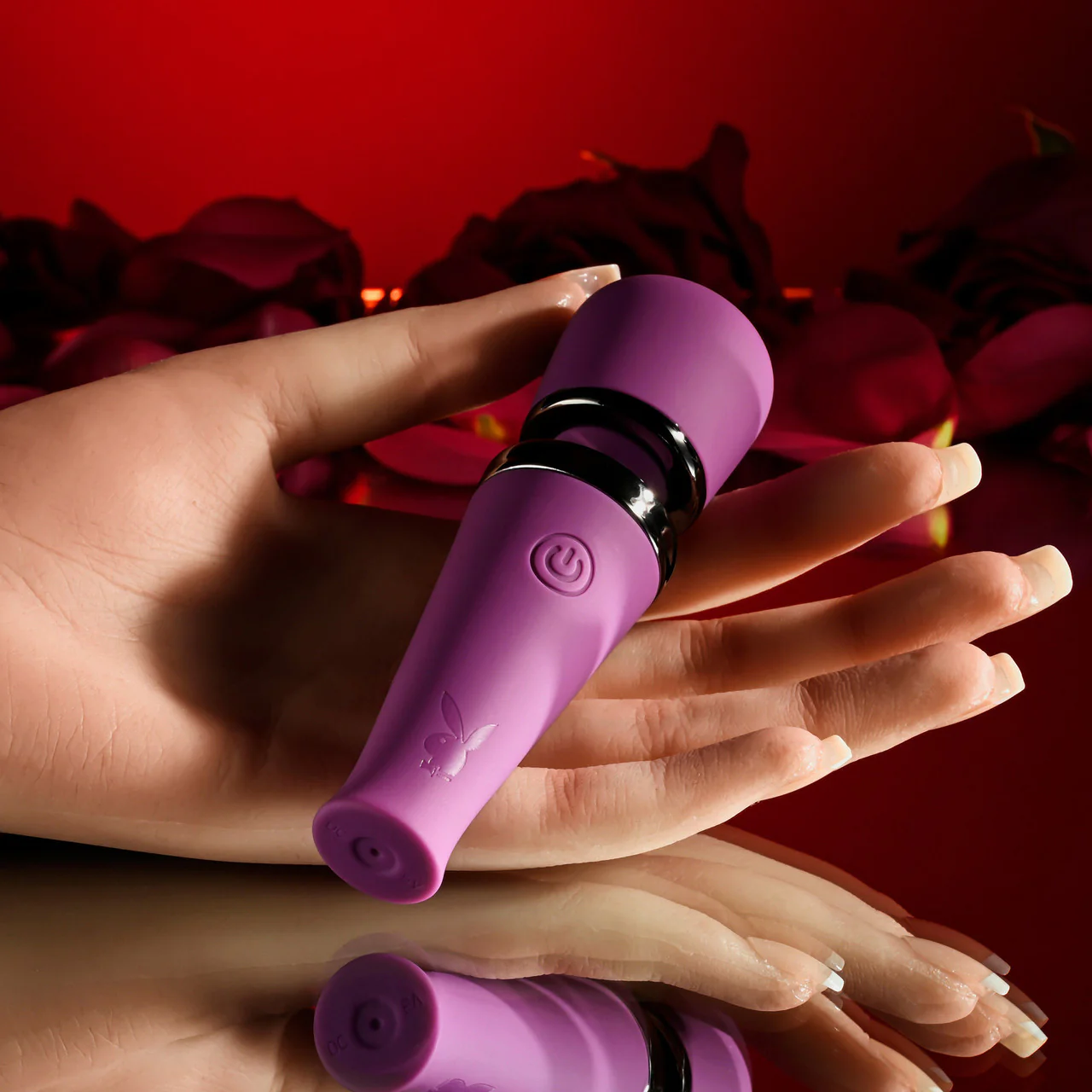 Playboy Pleasure Mic Drop Rechargeable Waterproof Silicone Mini Wand Vibrator - Image 7
