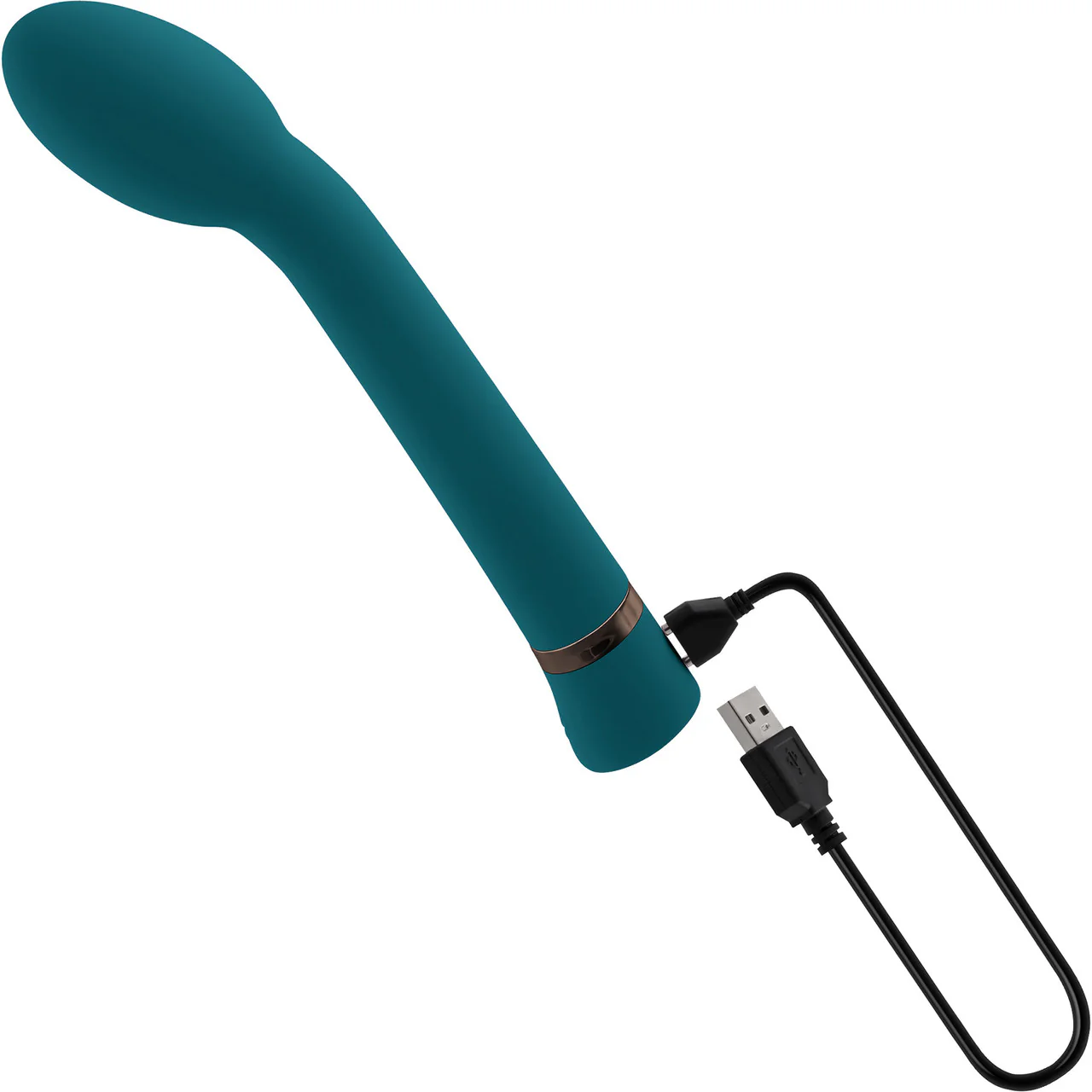 Playboy Pleasure On The Spot Silicone Rechargeable G-Spot Vibrator - Teal - Image 6