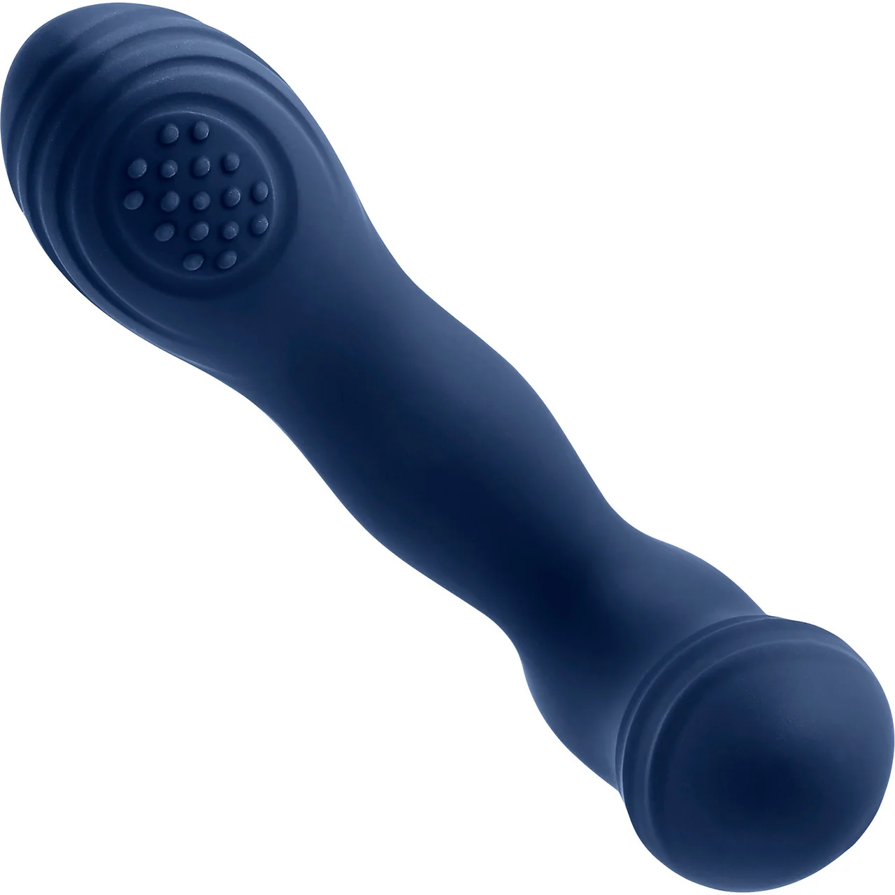 Playboy Pleasure Pleaser Silicone Rechargeable Vibrating Prostate Massager With Remote - Blue - Image 2