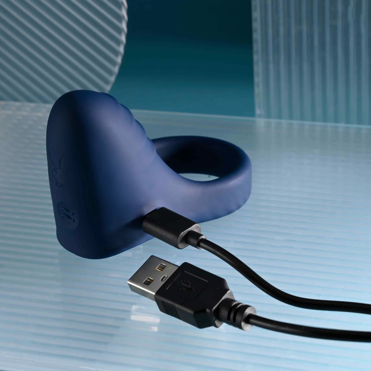 Playboy Pleasure Point Rechargeable Waterproof Silicone Vibrating Couples Cock Ring - Image 16