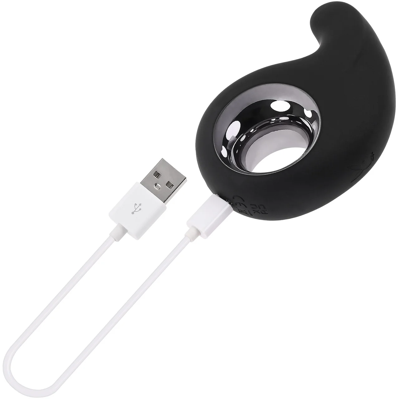 Playboy Pleasure Ring My Bell Waterproof Tapping Silicone Dual Stimulation Vibrator - Black - Image 9