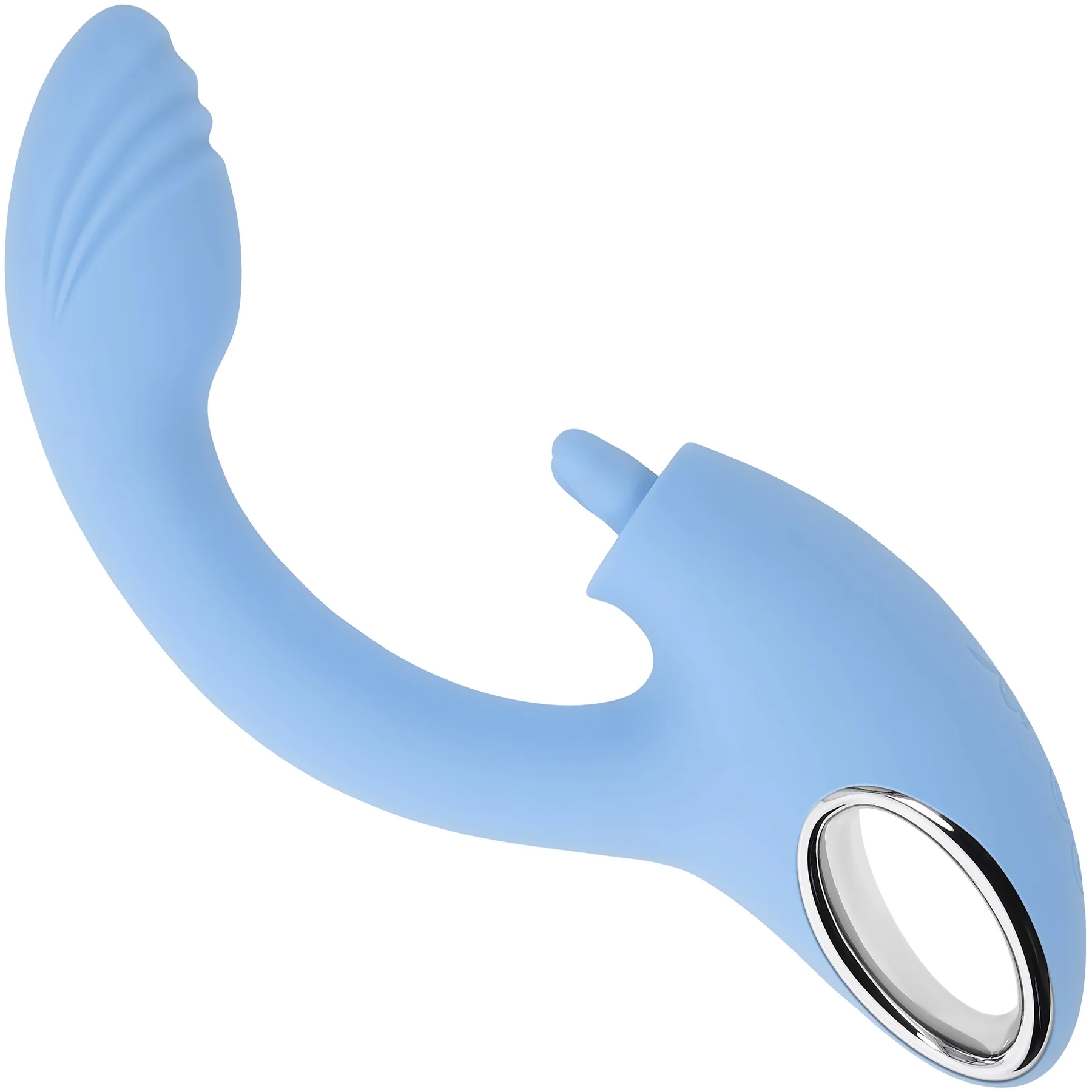 Playboy Pleasure Sapphire Sky Rechargeable Silicone Double-Tongued Rabbit Vibrator - Image 3