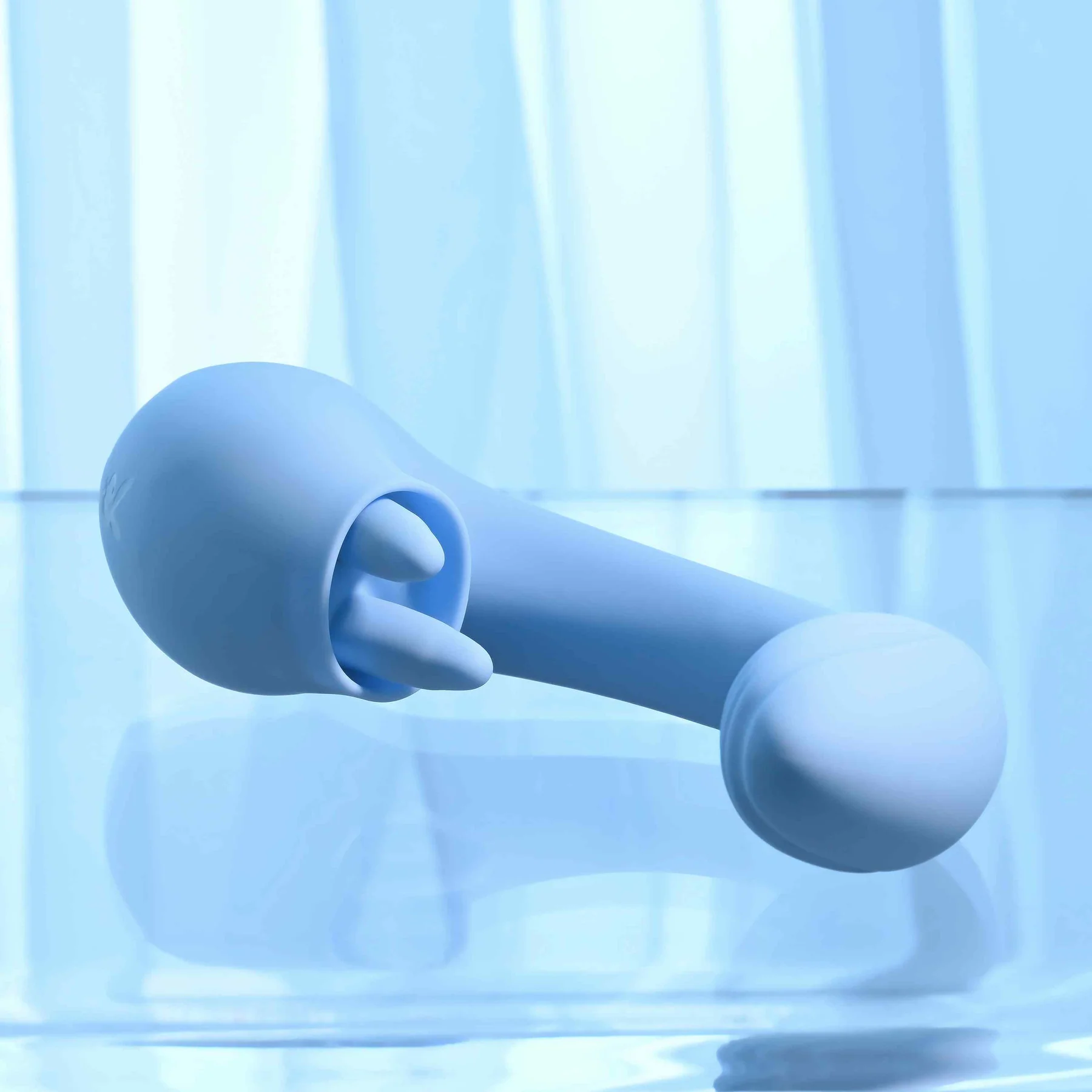 Playboy Pleasure Sapphire Sky Rechargeable Silicone Double-Tongued Rabbit Vibrator - Image 8