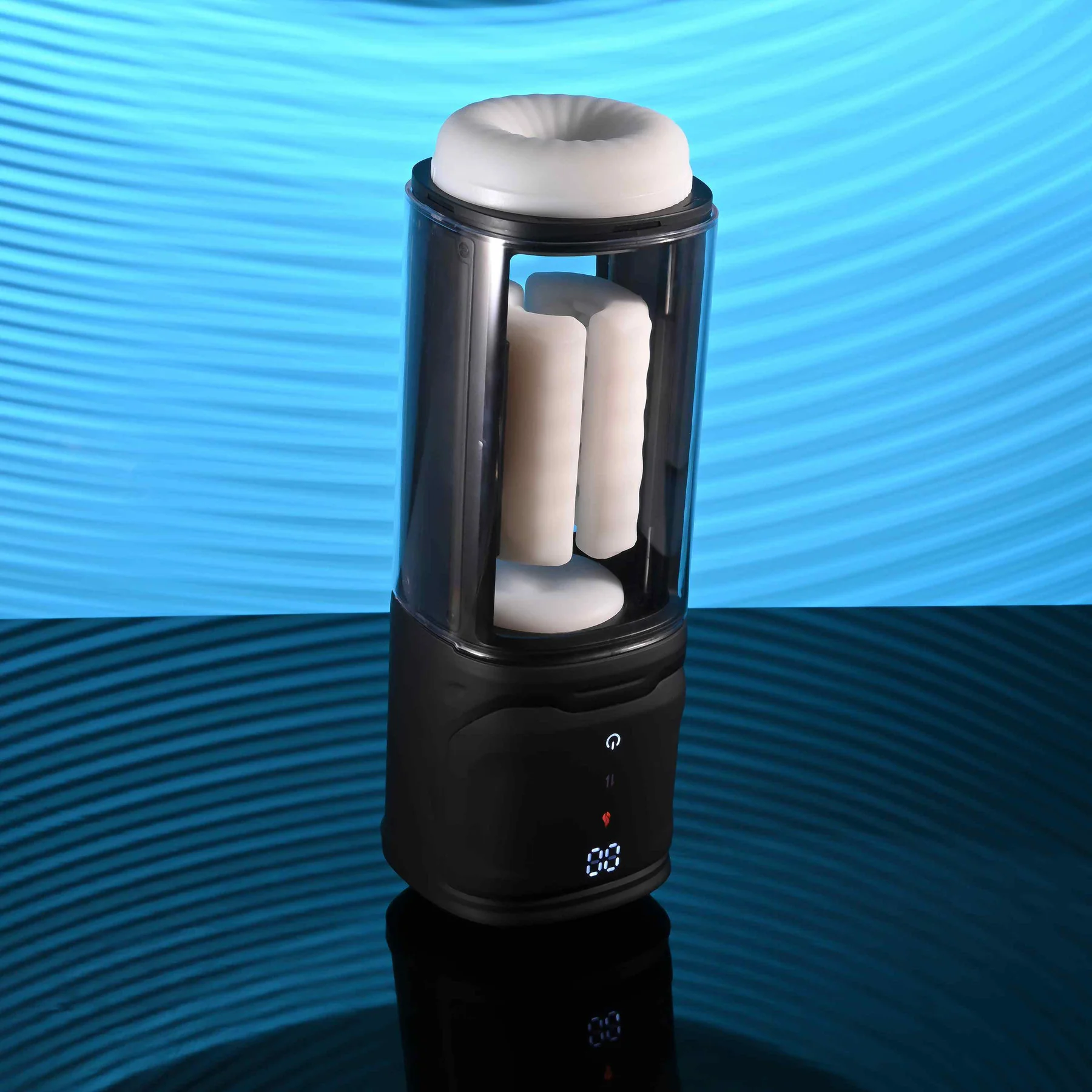 Playboy Pleasure Side Piece Slide Stroking, Vibrating & Warming Penis Masturbator - Image 2