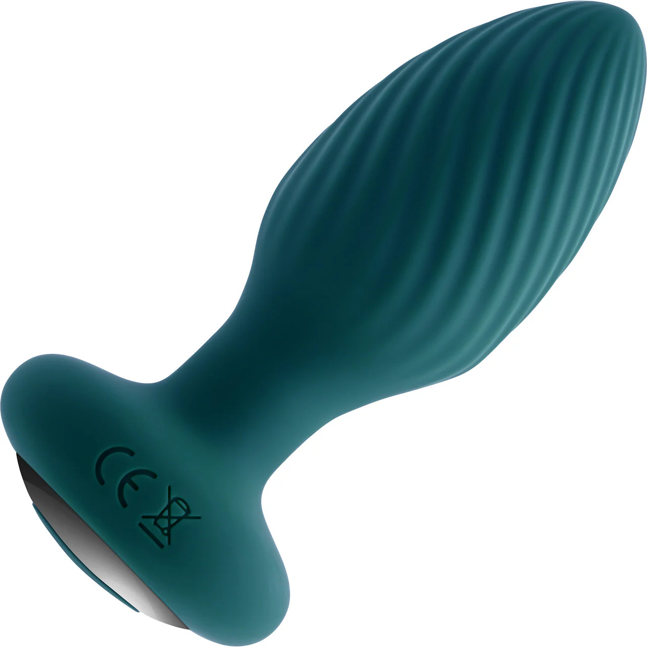 Playboy Pleasure Spinning Tail Teaser Silicone Rotating Vibrating Butt Plug With Remote - Evergreen - Image 3