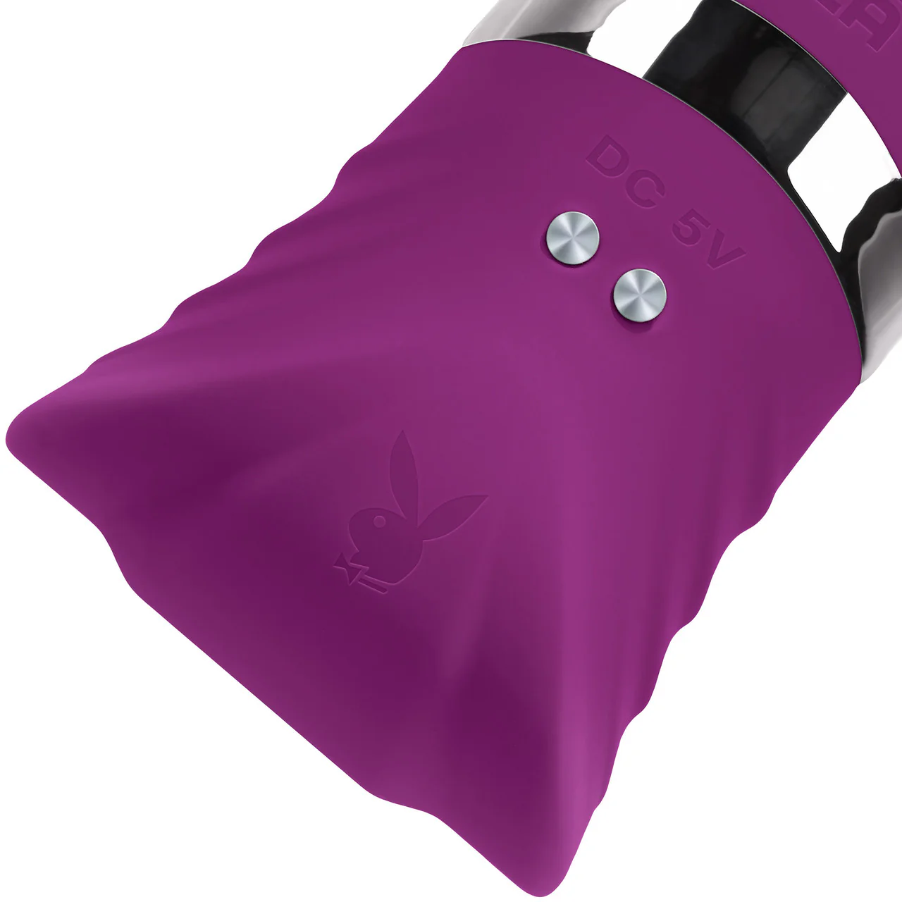 Playboy Pleasure Tap That Waterproof Rechargeable Silicone Dual Stimulation Vibrator - Purple - Image 7