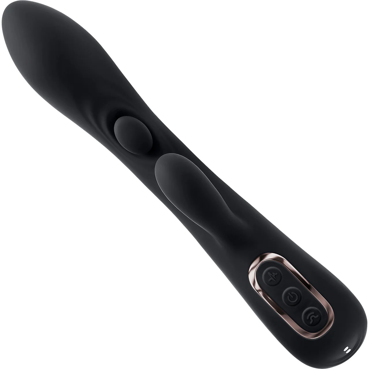 Playboy Pleasure That's The Spot Rechargeable Waterproof Silicone Tapping Rabbit Vibrator - Black - Image 11