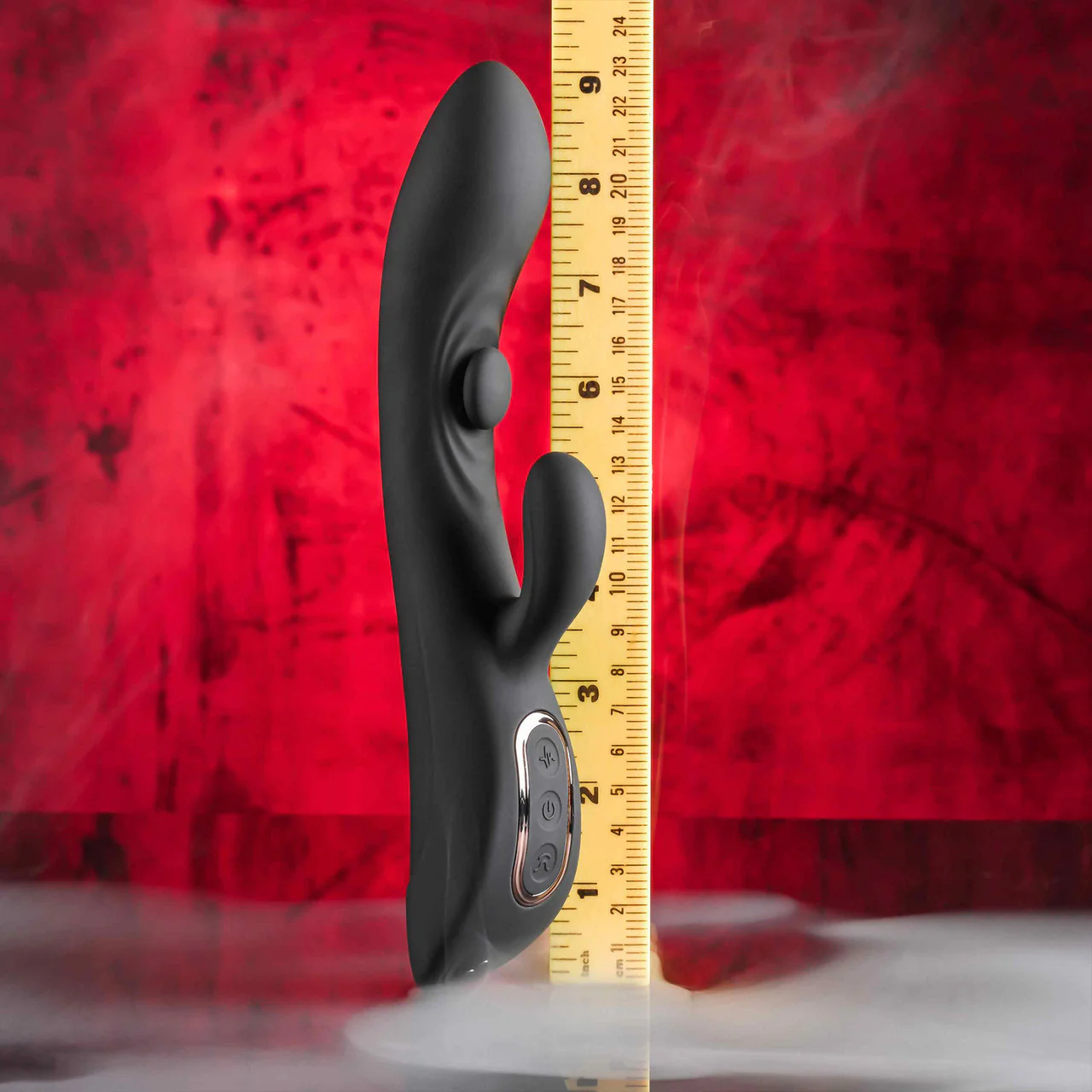 Playboy Pleasure That's The Spot Rechargeable Waterproof Silicone Tapping Rabbit Vibrator - Black - Image 14