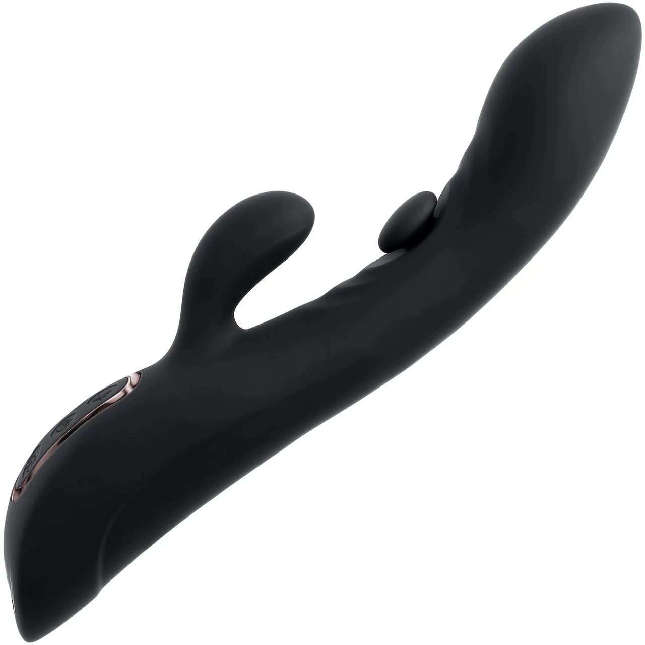 Playboy Pleasure That's The Spot Rechargeable Waterproof Silicone Tapping Rabbit Vibrator - Black - Image 5