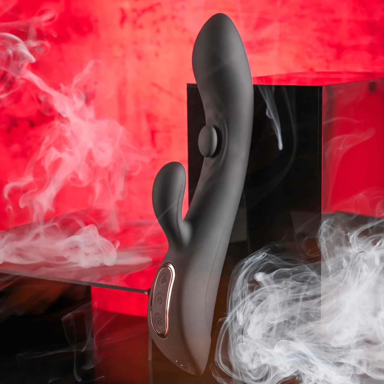 Playboy Pleasure That's The Spot Rechargeable Waterproof Silicone Tapping Rabbit Vibrator - Black - Image 8