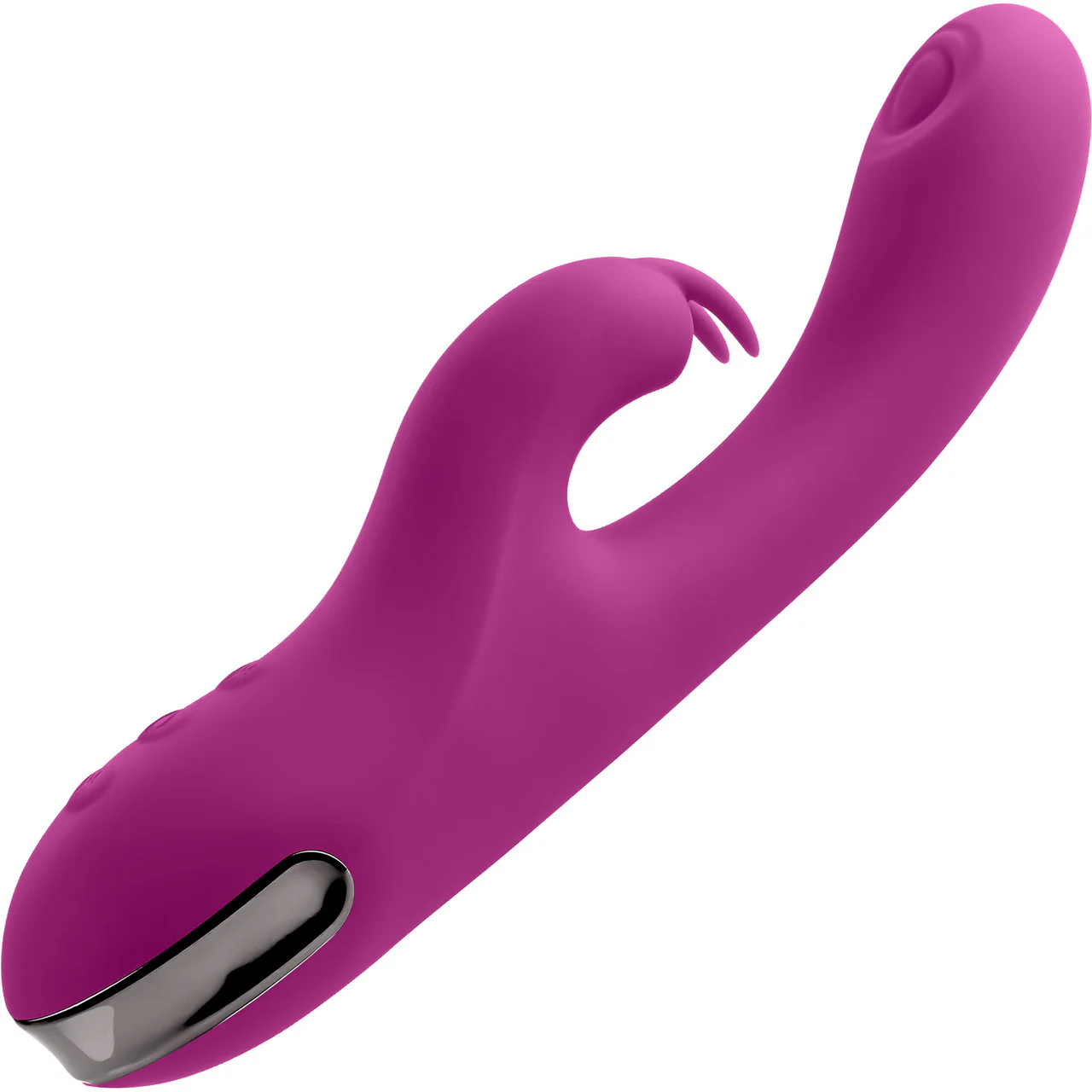 Playboy Pleasure Thumper Waterproof Rechargeable Silicone Tapping Rabbit Vibrator - Fuchsia - Image 3