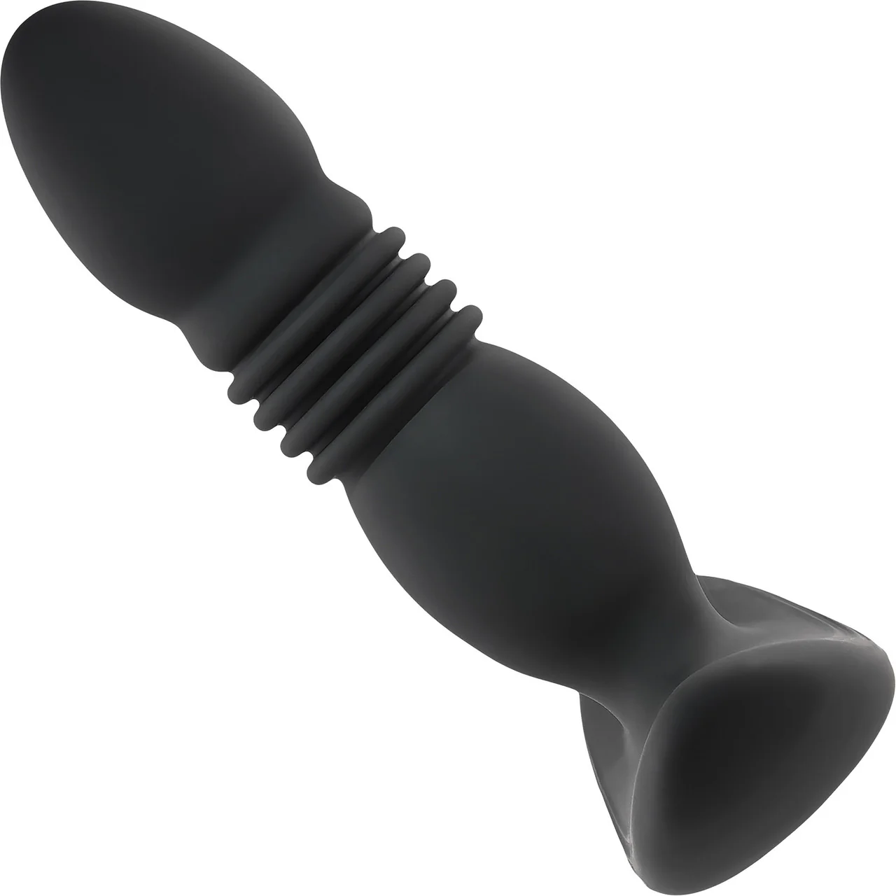 Playboy Pleasure Trust The Thrust Rechargeable Silicone Thrusting Anal Plug With Remote - Black - Image 2