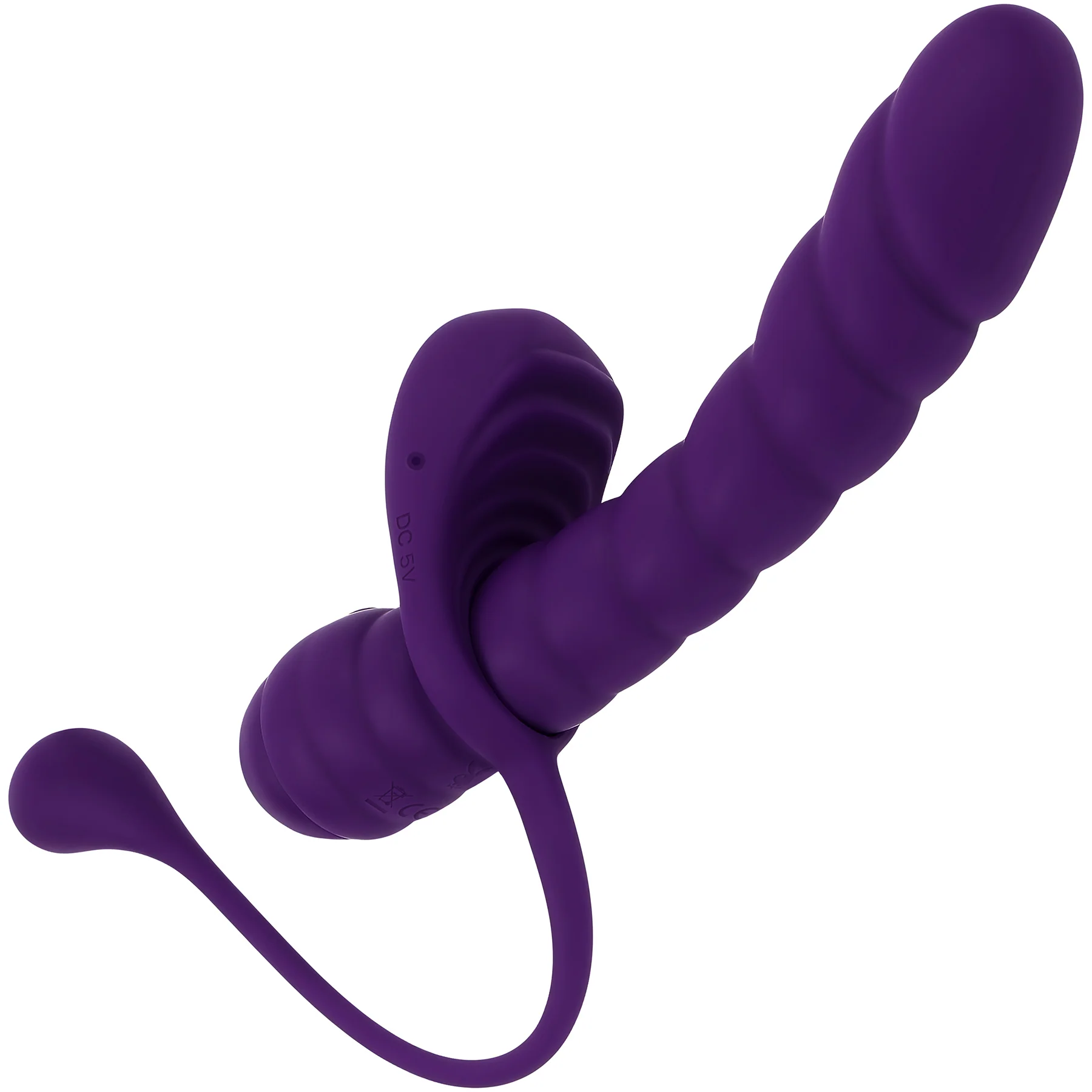 Playboy Pleasure Twisted Playground Dual Vibrator With Detachable Cock Ring & Anal Tail - Image 11