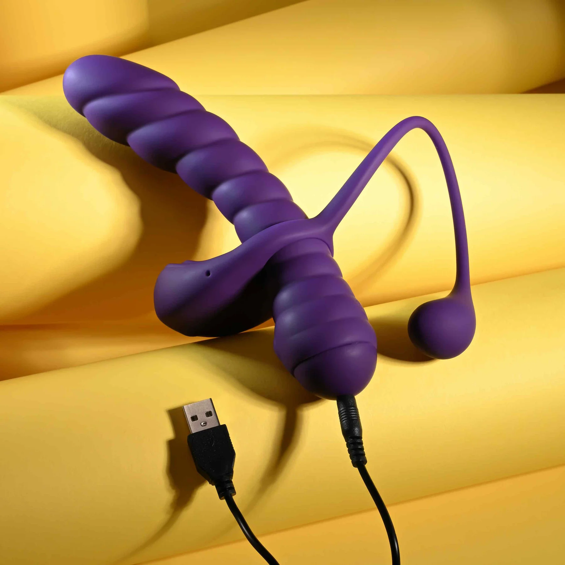 Playboy Pleasure Twisted Playground Dual Vibrator With Detachable Cock Ring & Anal Tail - Image 14