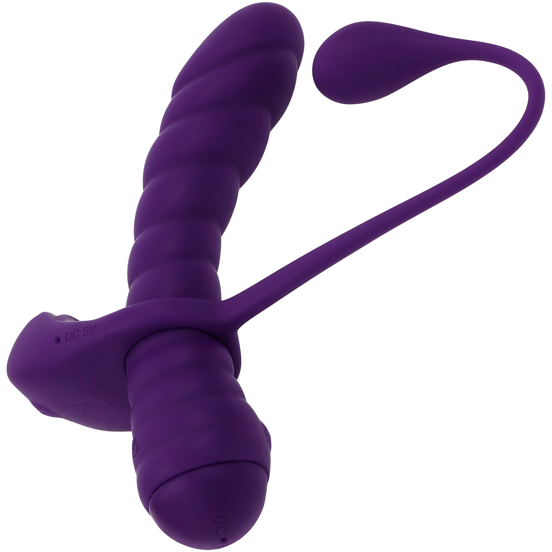Playboy Pleasure Twisted Playground Dual Vibrator With Detachable Cock Ring & Anal Tail - Image 15