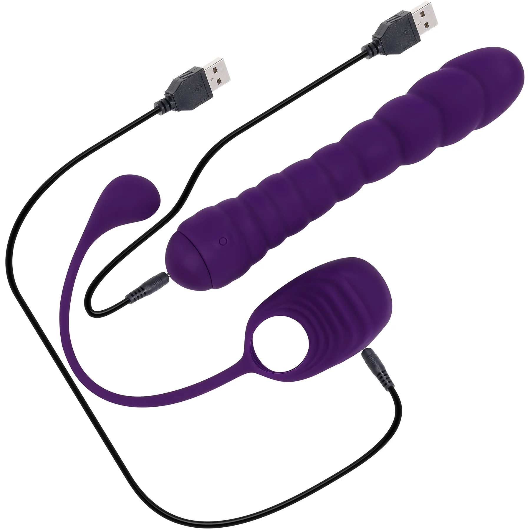 Playboy Pleasure Twisted Playground Dual Vibrator With Detachable Cock Ring & Anal Tail - Image 16