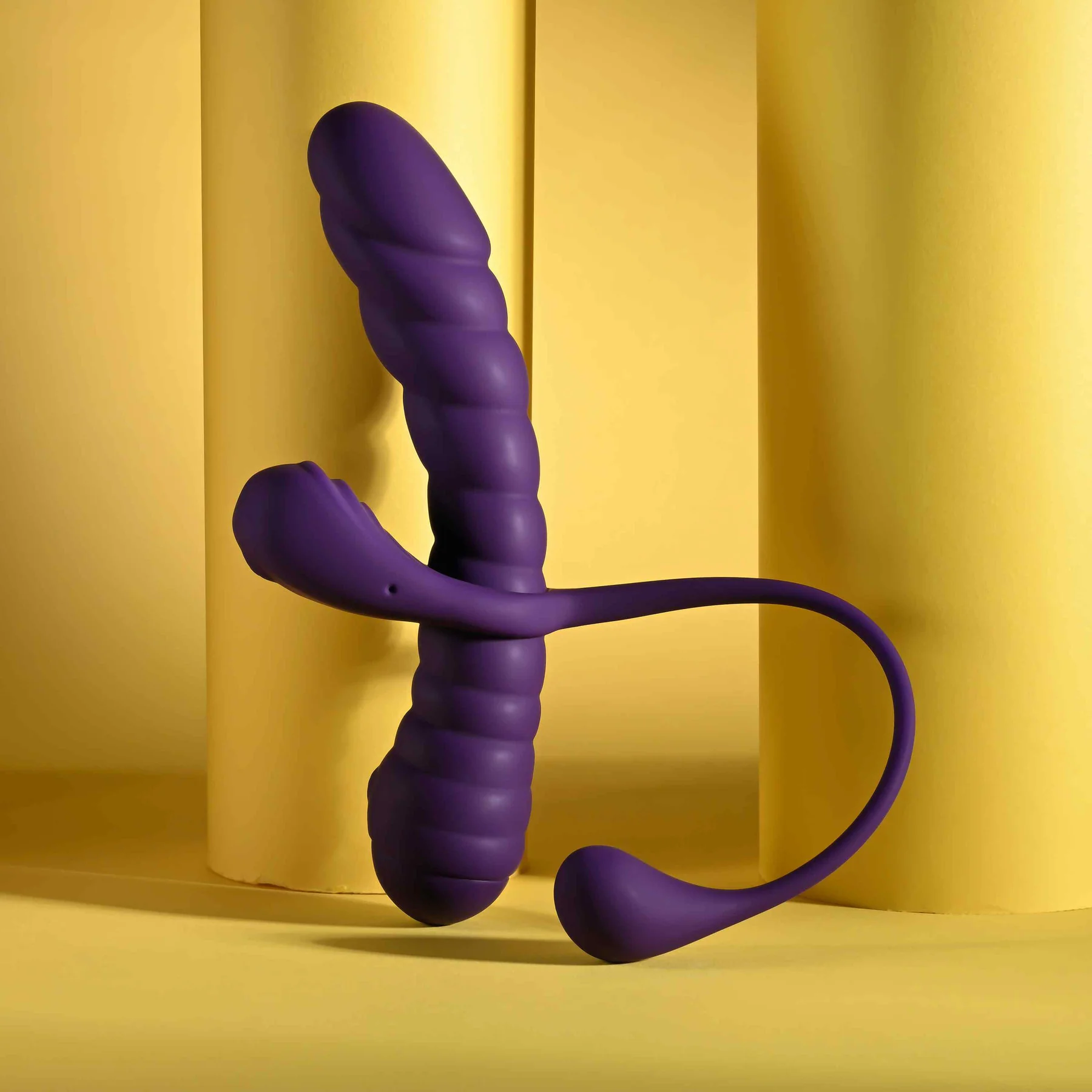 Playboy Pleasure Twisted Playground Dual Vibrator With Detachable Cock Ring & Anal Tail - Image 2