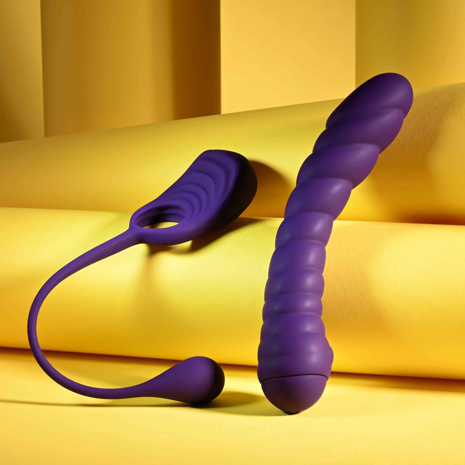 Playboy Pleasure Twisted Playground Dual Vibrator With Detachable Cock Ring & Anal Tail - Image 4