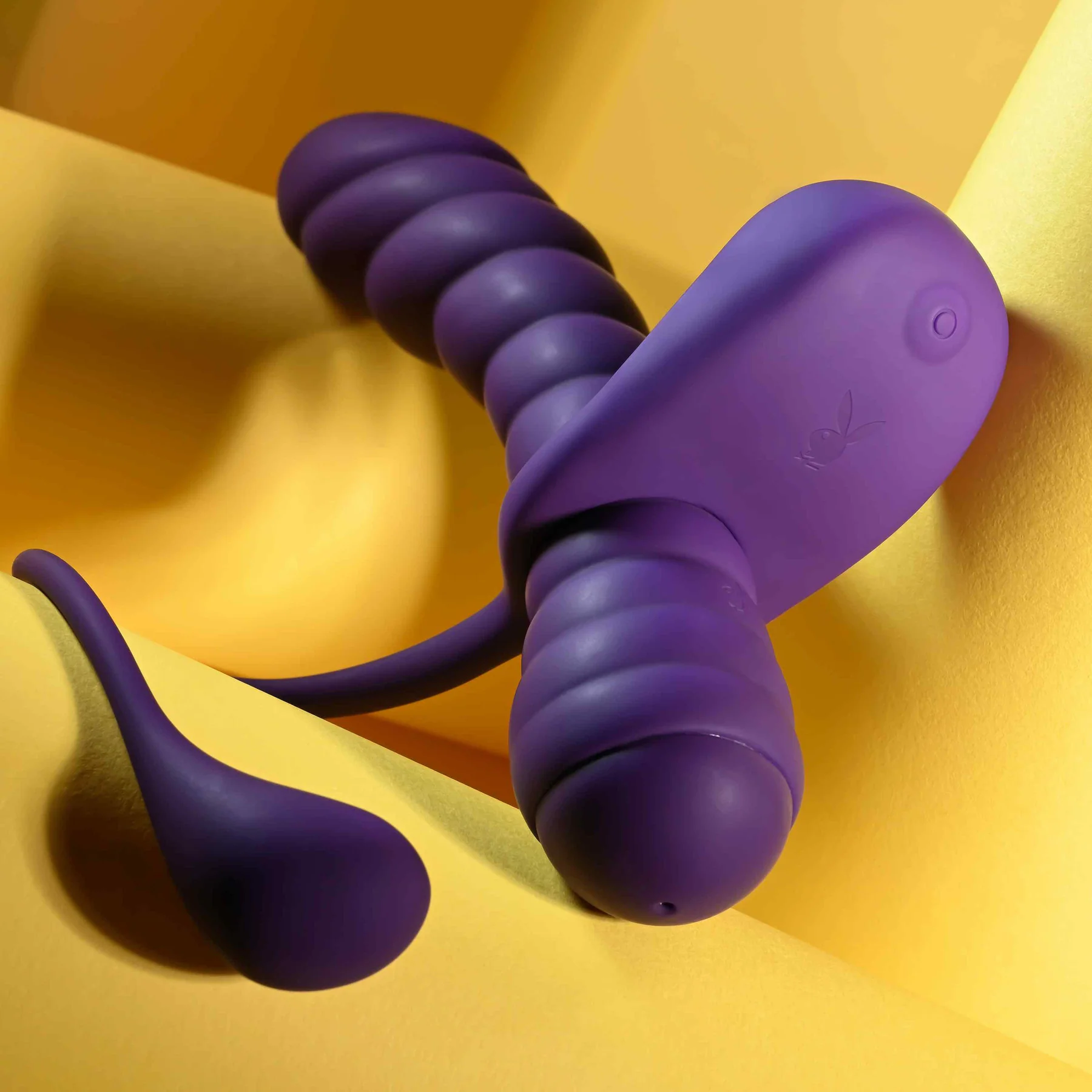 Playboy Pleasure Twisted Playground Dual Vibrator With Detachable Cock Ring & Anal Tail - Image 8