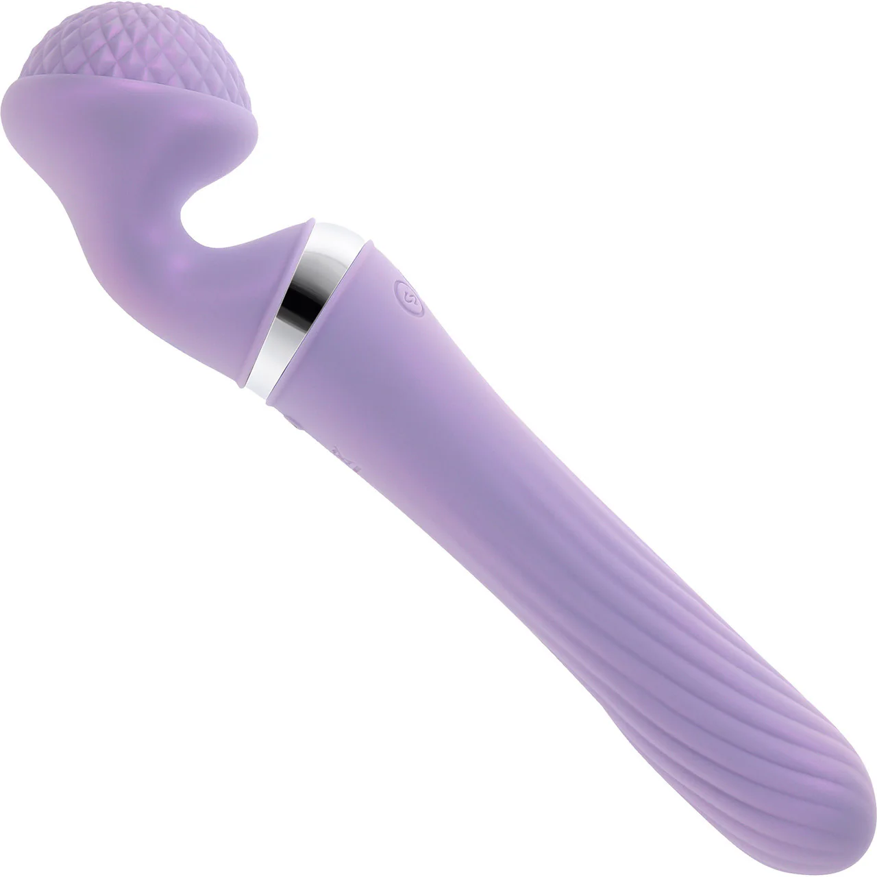 Playboy Pleasure Vibrato Rechargeable Waterproof Silicone Dual-Ended Vibrating Wand - Purple - Image 2