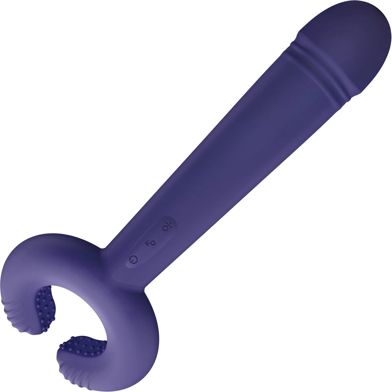 Please Me Rechargeable Silicone Dual Vibrator By Love To Love - Midnight Indigo - Image 3