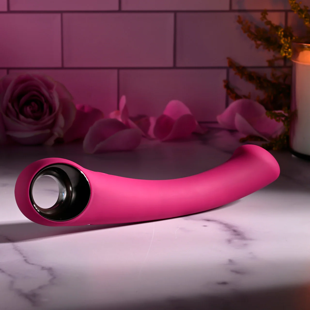 Pleasure Curve Rechargeable Waterproof Silicone G-Spot Vibrator With Ring Handle By Evolved Novelties - Image 13