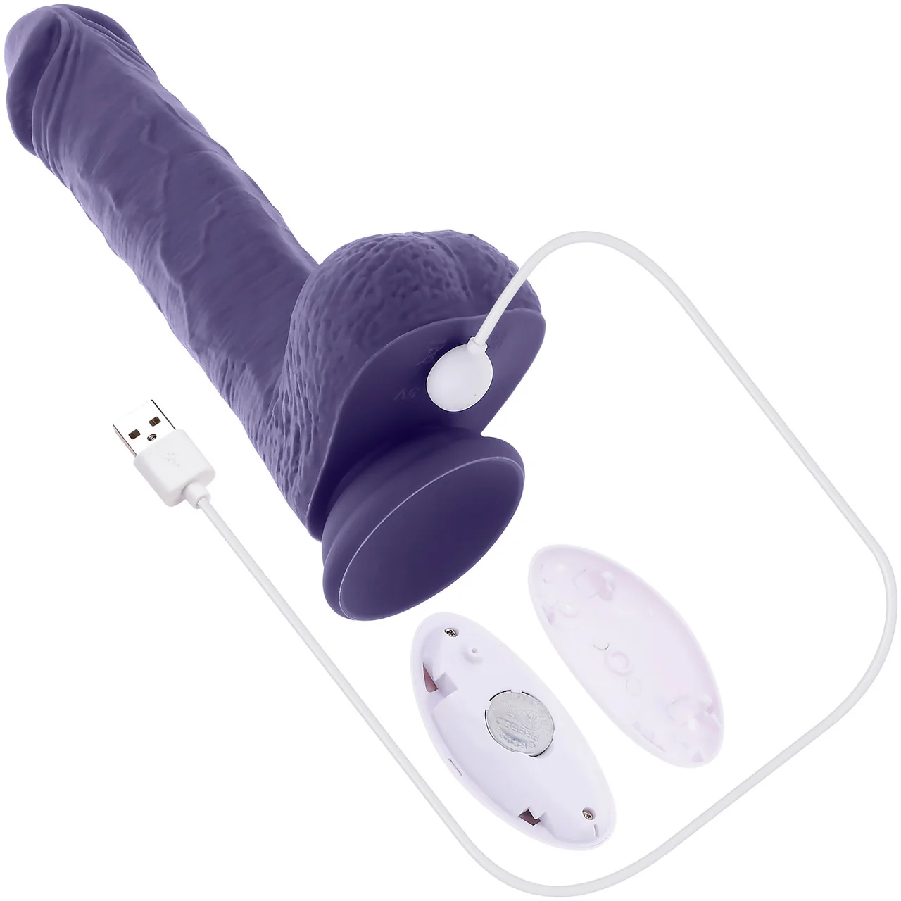 Pleasure Rider Rechargeable Thrusting & Vibrating Silicone Dildo With Remote By Evolved Novelties - Image 8