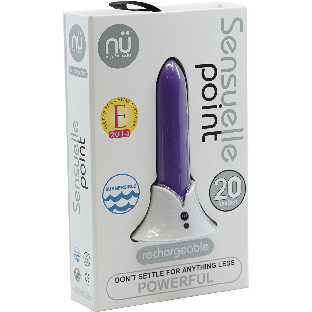 Point 20 Function Rechargeable Silicone Waterproof Bullet Vibrator By Nu Sensuelle - Purple - Image 3