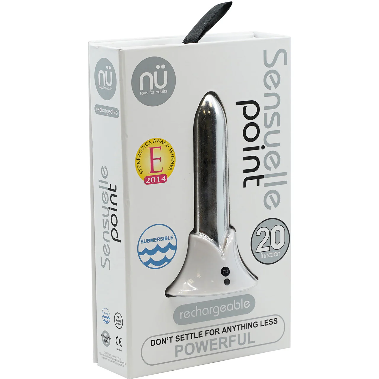 Point 20 Function Rechargeable Waterproof Bullet Vibrator By Nu Sensuelle - Silver - Image 3