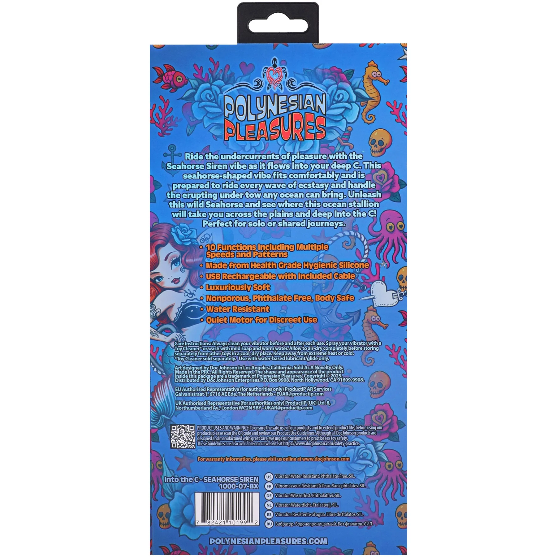Polynesian Pleasures Into The C Seahorse Siren Warming Silicone Dual Stim Vibrator - Image 6