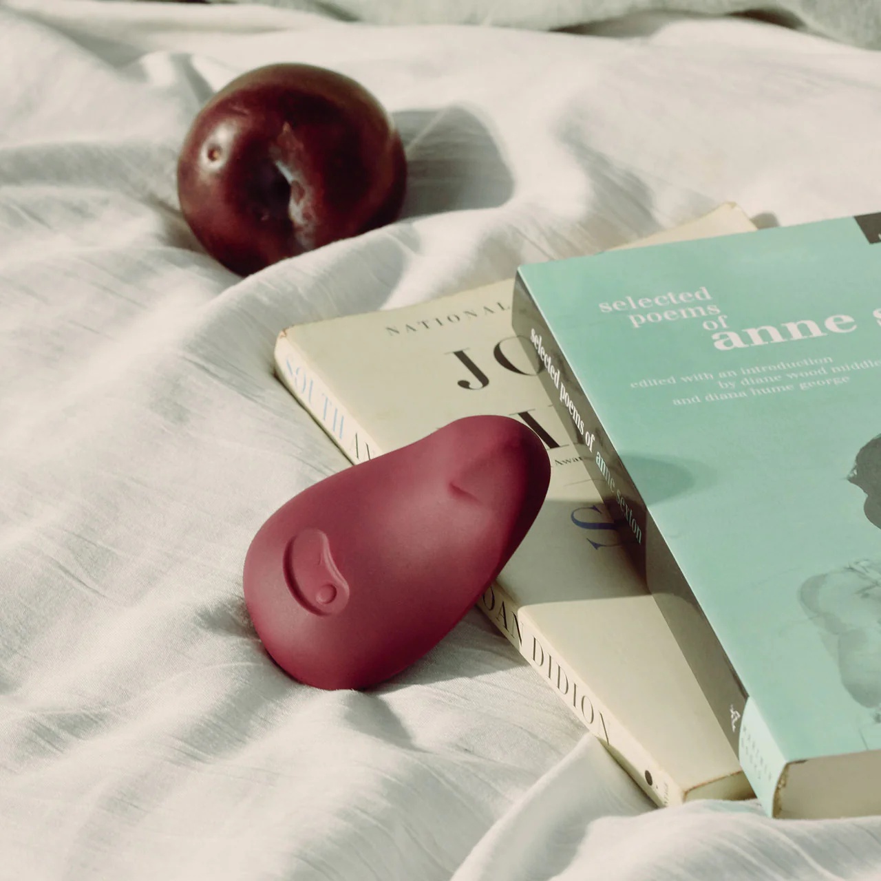 POM Silicone Rechargeable Flexible Waterproof Vibrator by Dame - Plum - Image 6