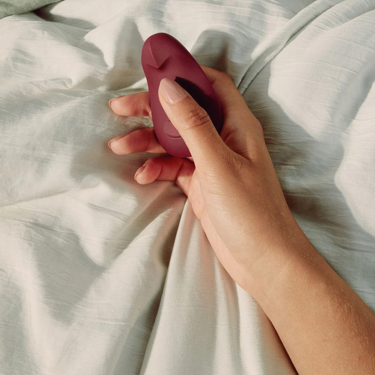 POM Silicone Rechargeable Flexible Waterproof Vibrator by Dame - Plum - Image 7