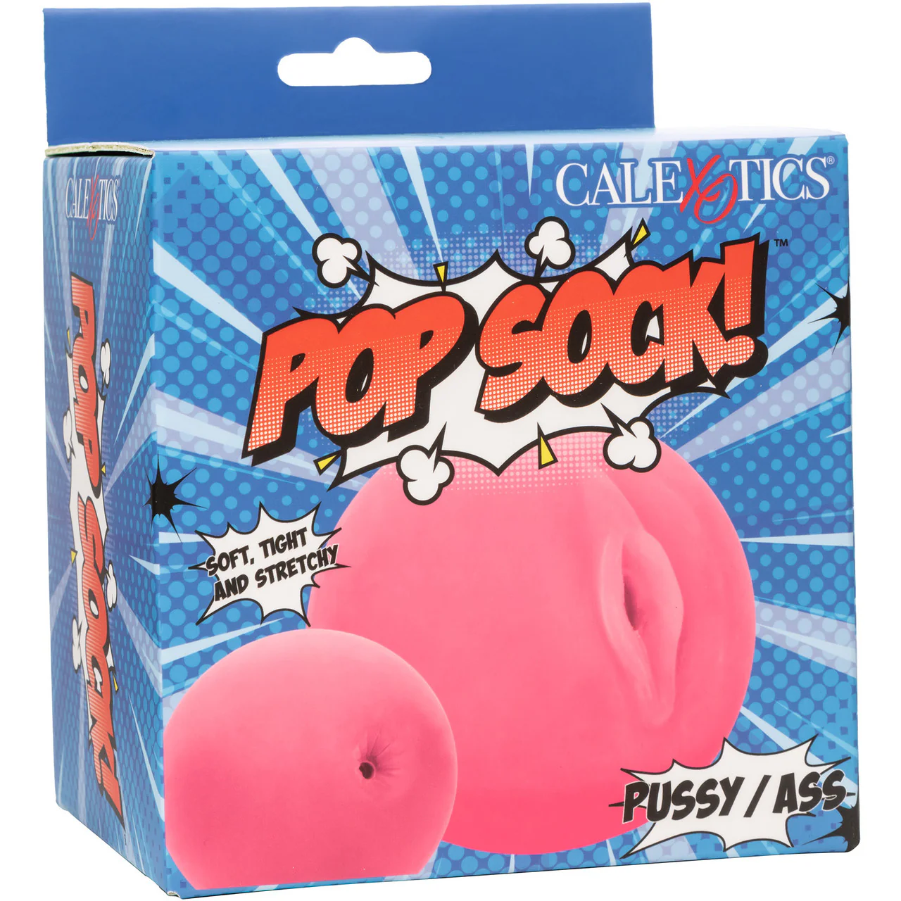 Pop Sock! Pussy & Ass Open Ended Penis Stroker By CalExotics - Pink - Image 8
