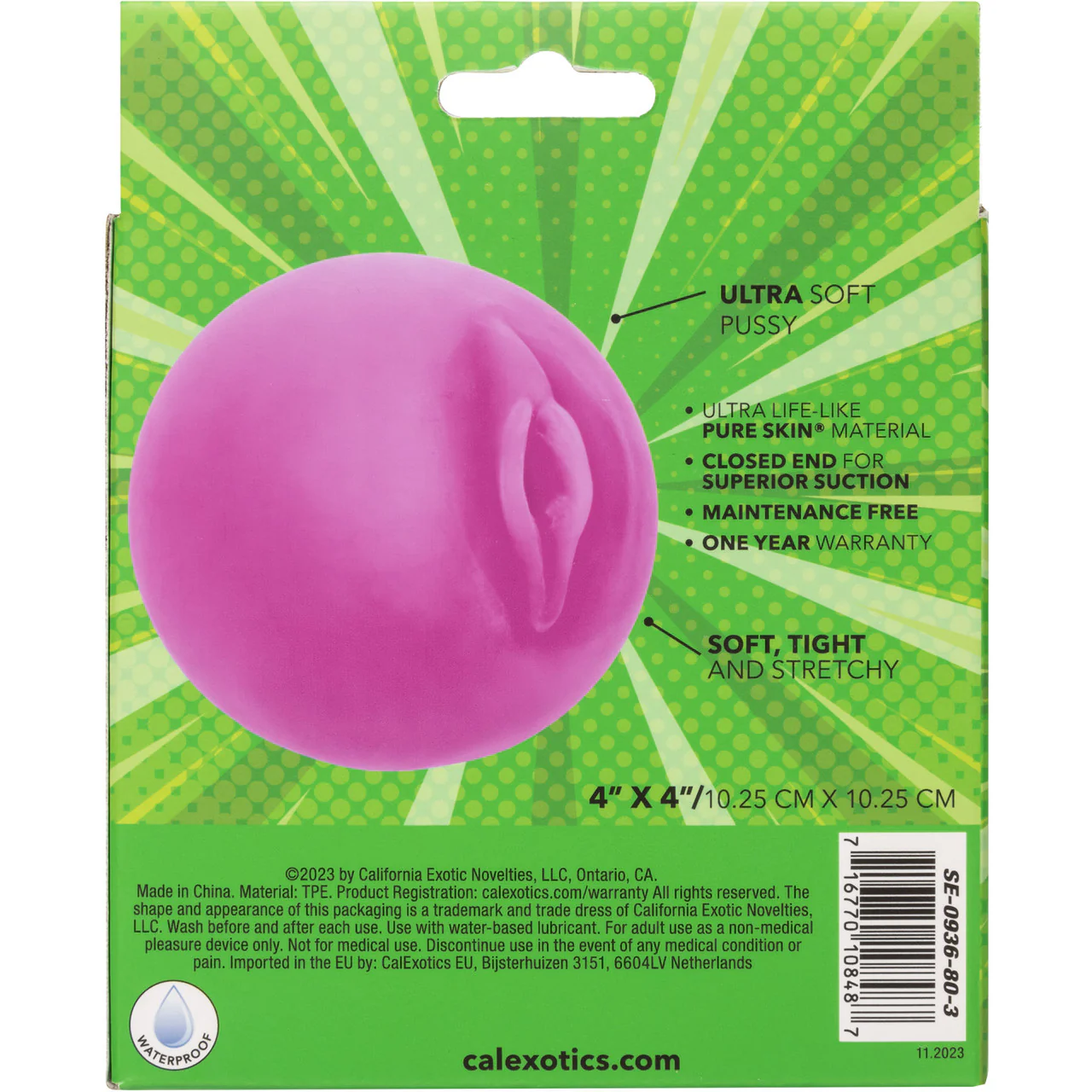 Pop Sock! Pussy Penis Stroker By CalExotics - Purple - Image 8