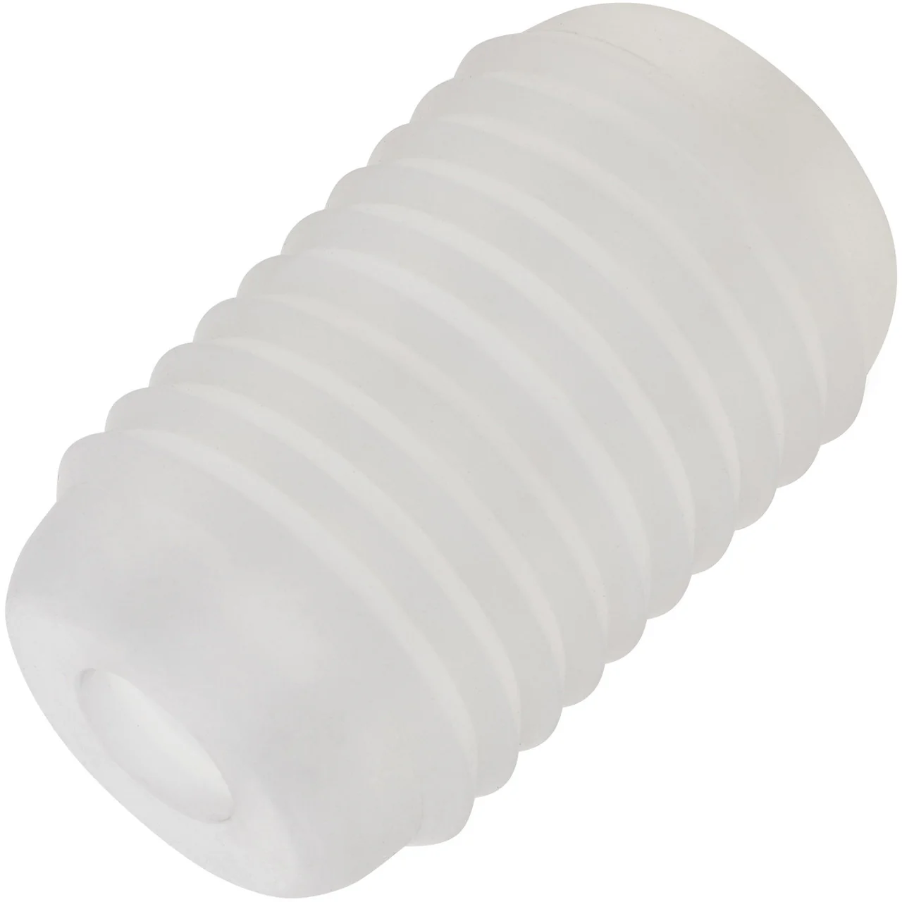 Pop Sock! Ribbed Reversible Open Ended Penis Stroker By CalExotics - Clear - Image 3